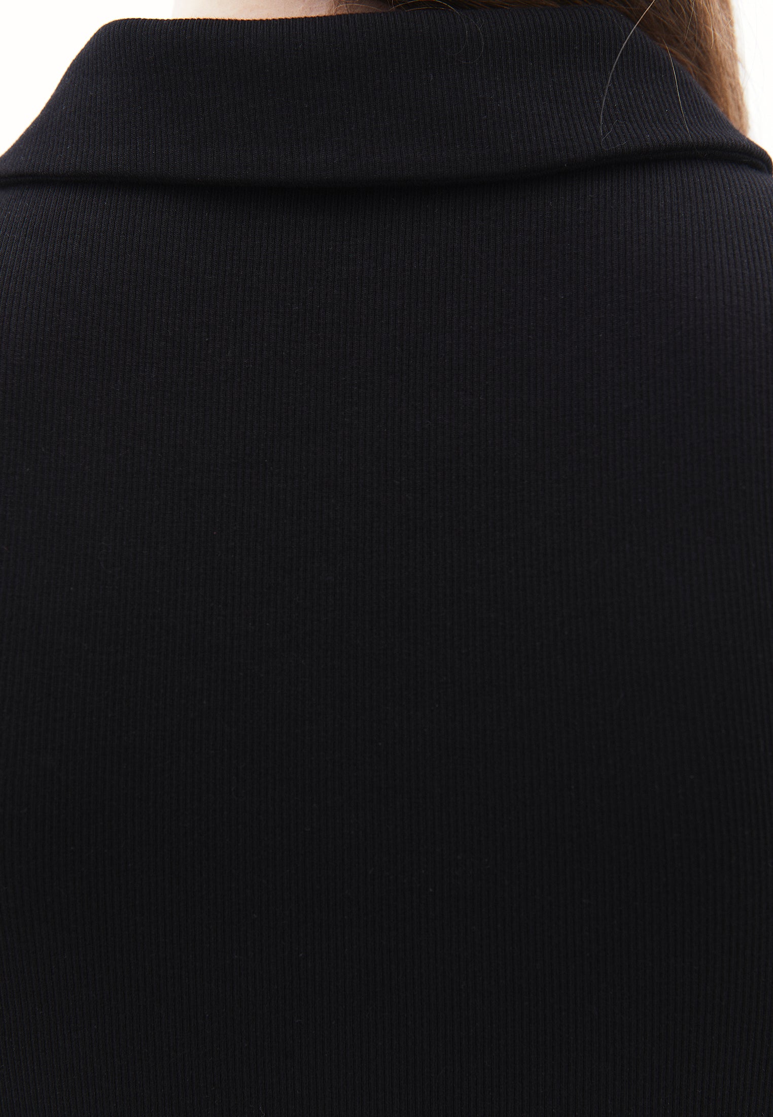 Polo Neck Tank Top - BLACK