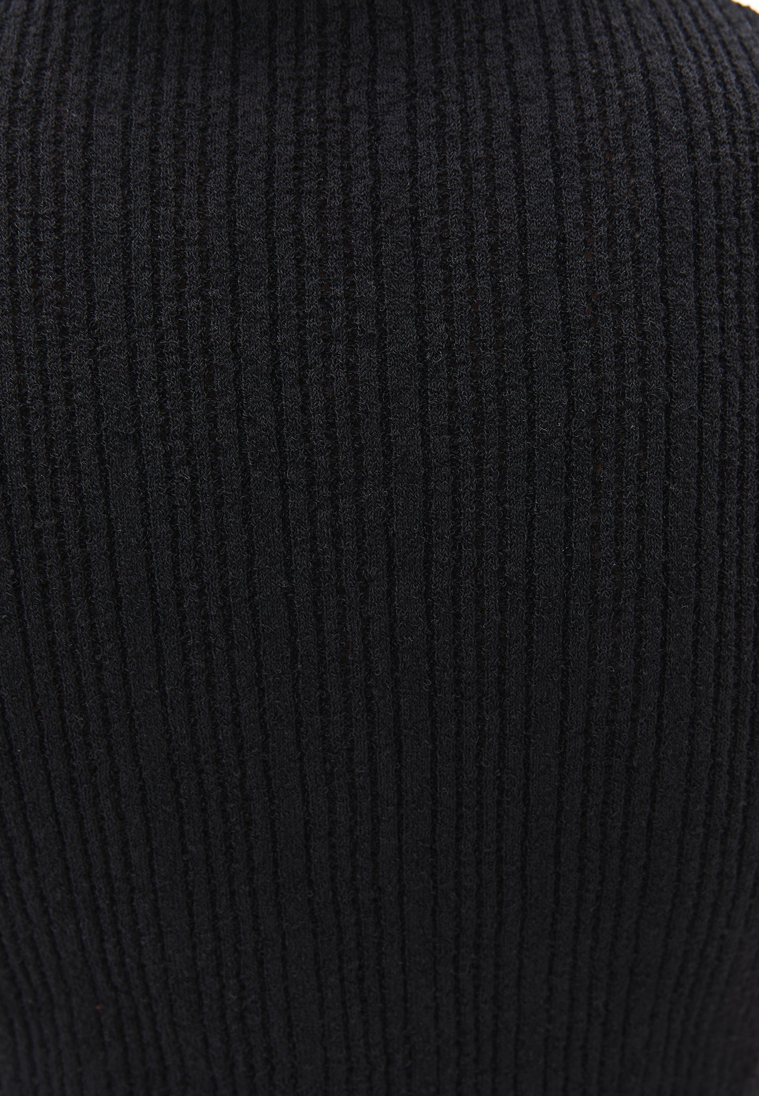 V-Neck Bouclé Vest - BLACK
