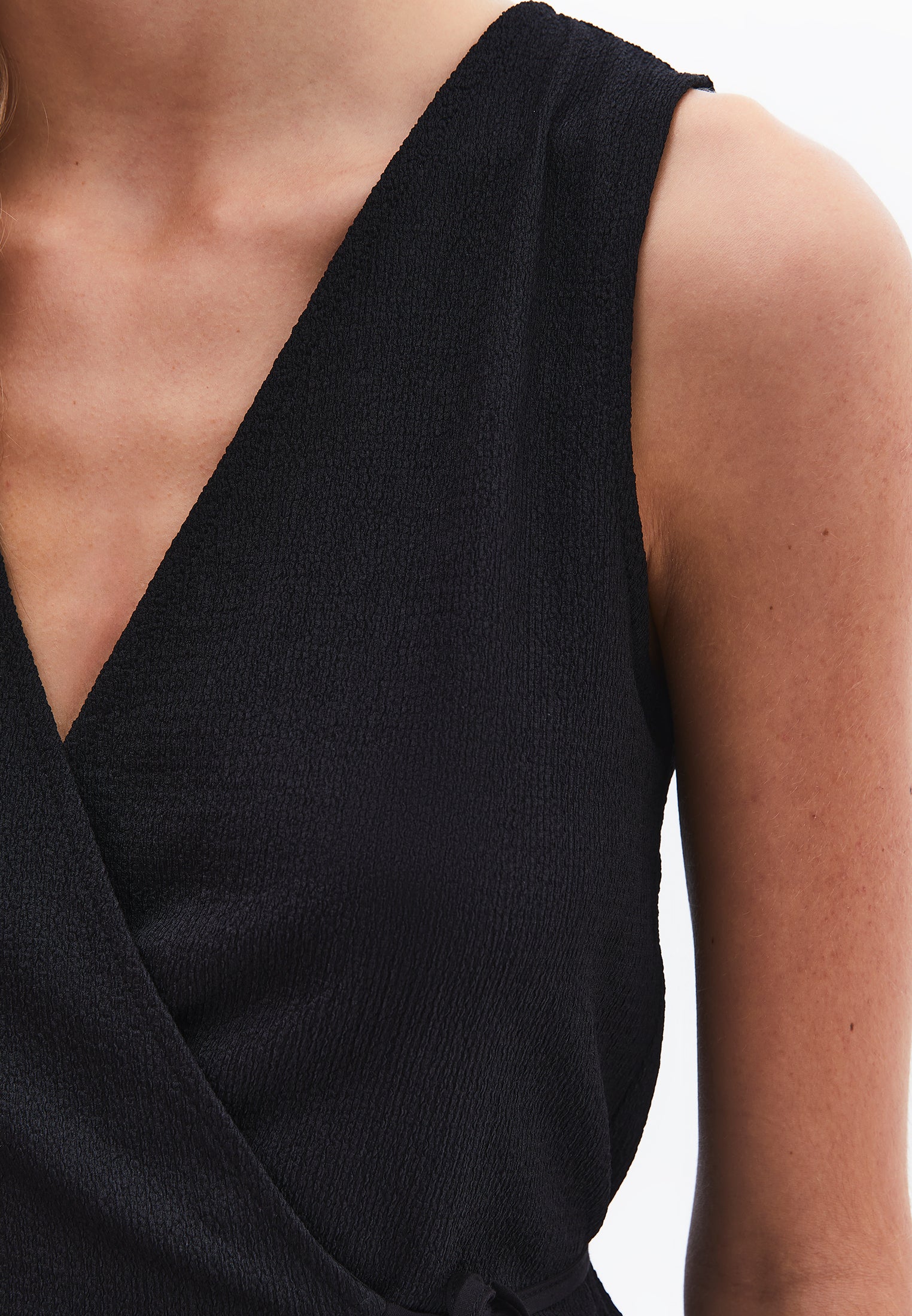 سترة مزدوجة الصدرية - أسود