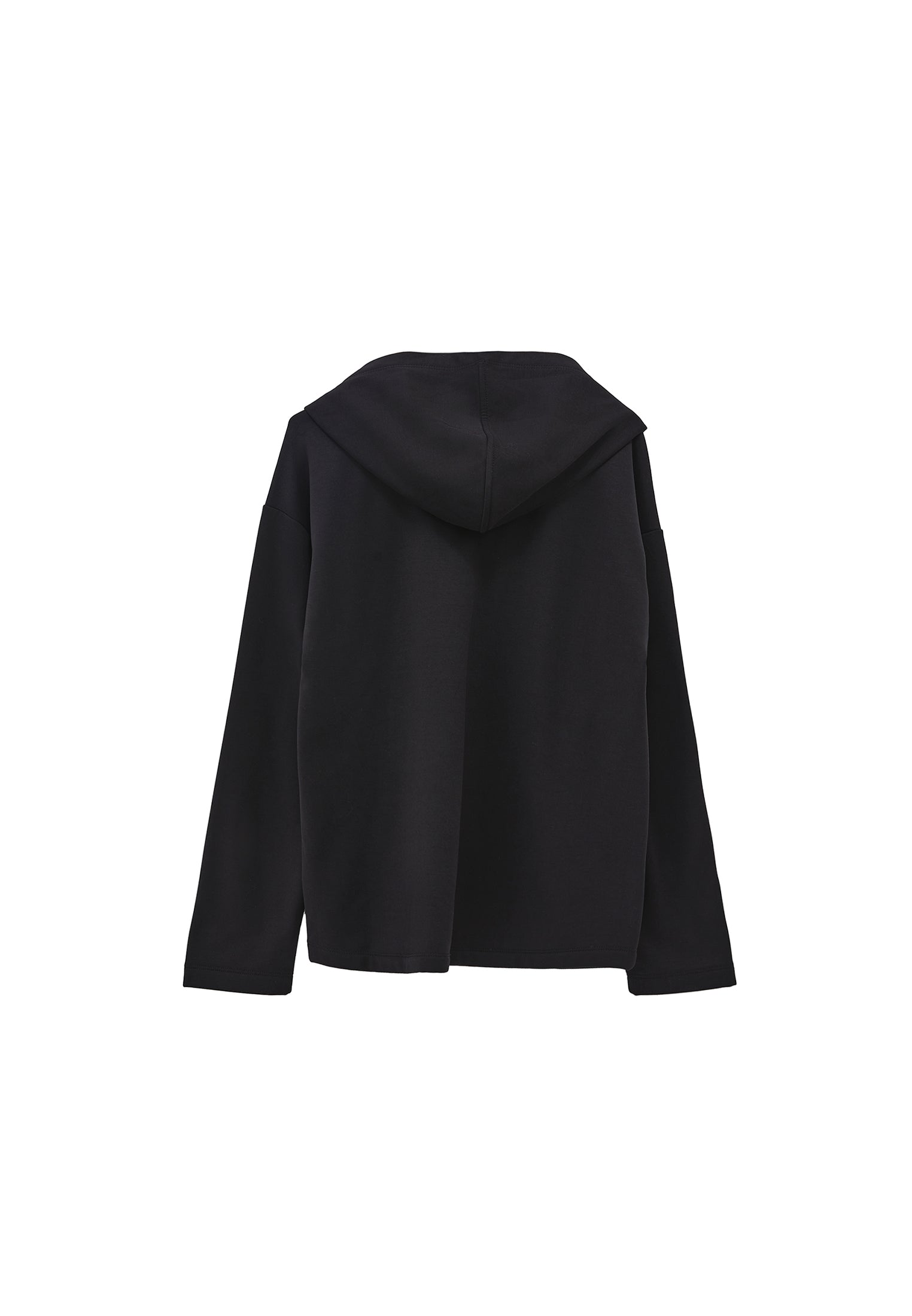 سويت شيرت بقبعة كبيرة الحجم بقلنسوة - أسود