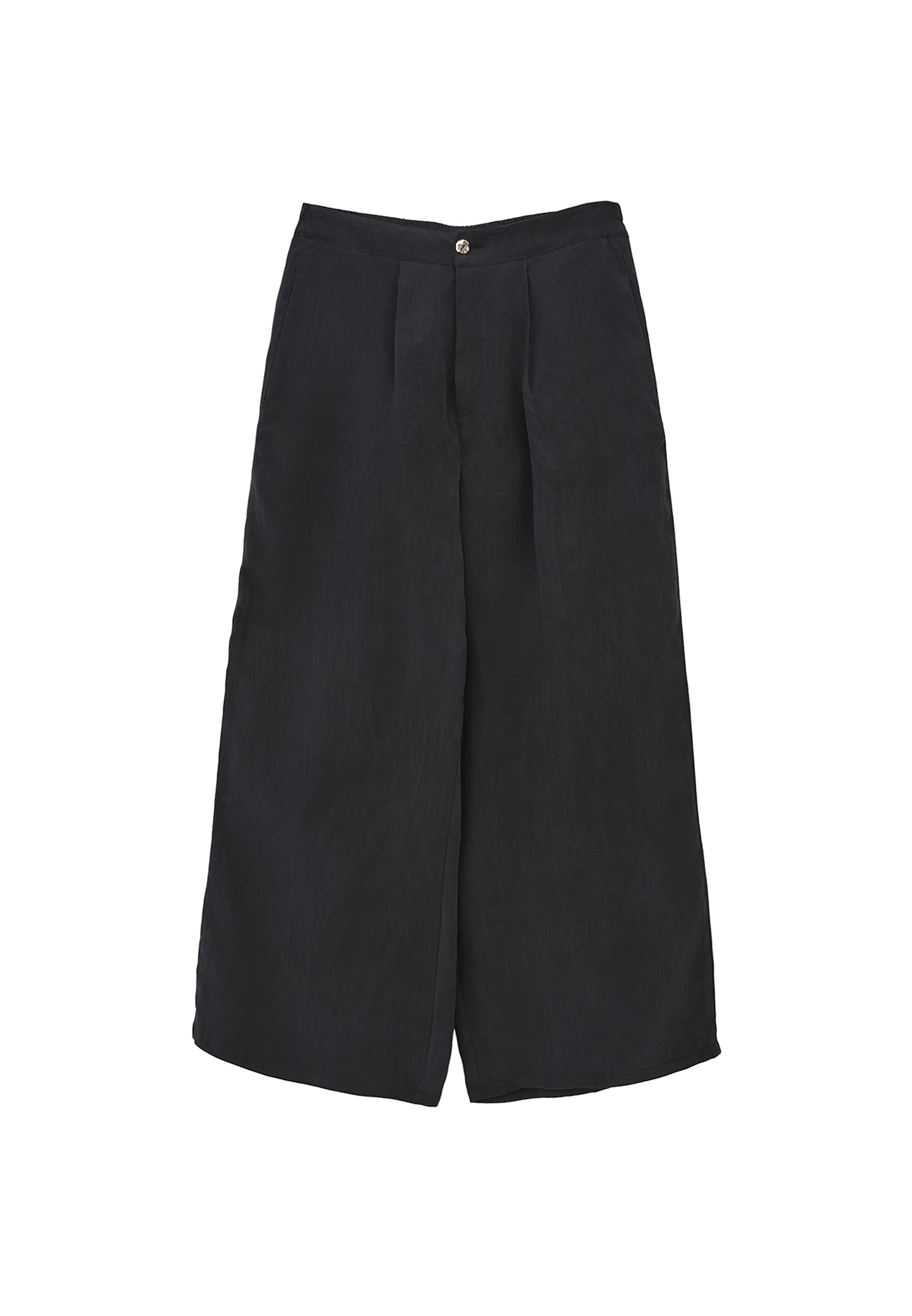 بنطلون مستقيم بخصر عال جداً - أسود