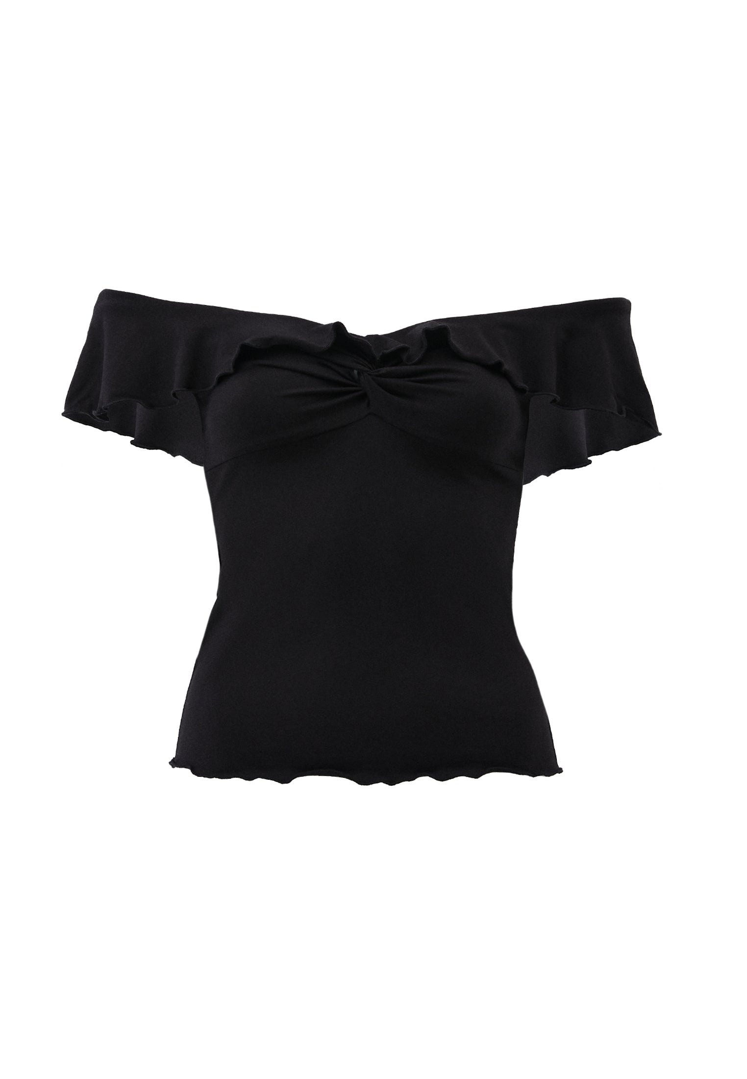 ASYMMETRIC BLOUSE - BLACK