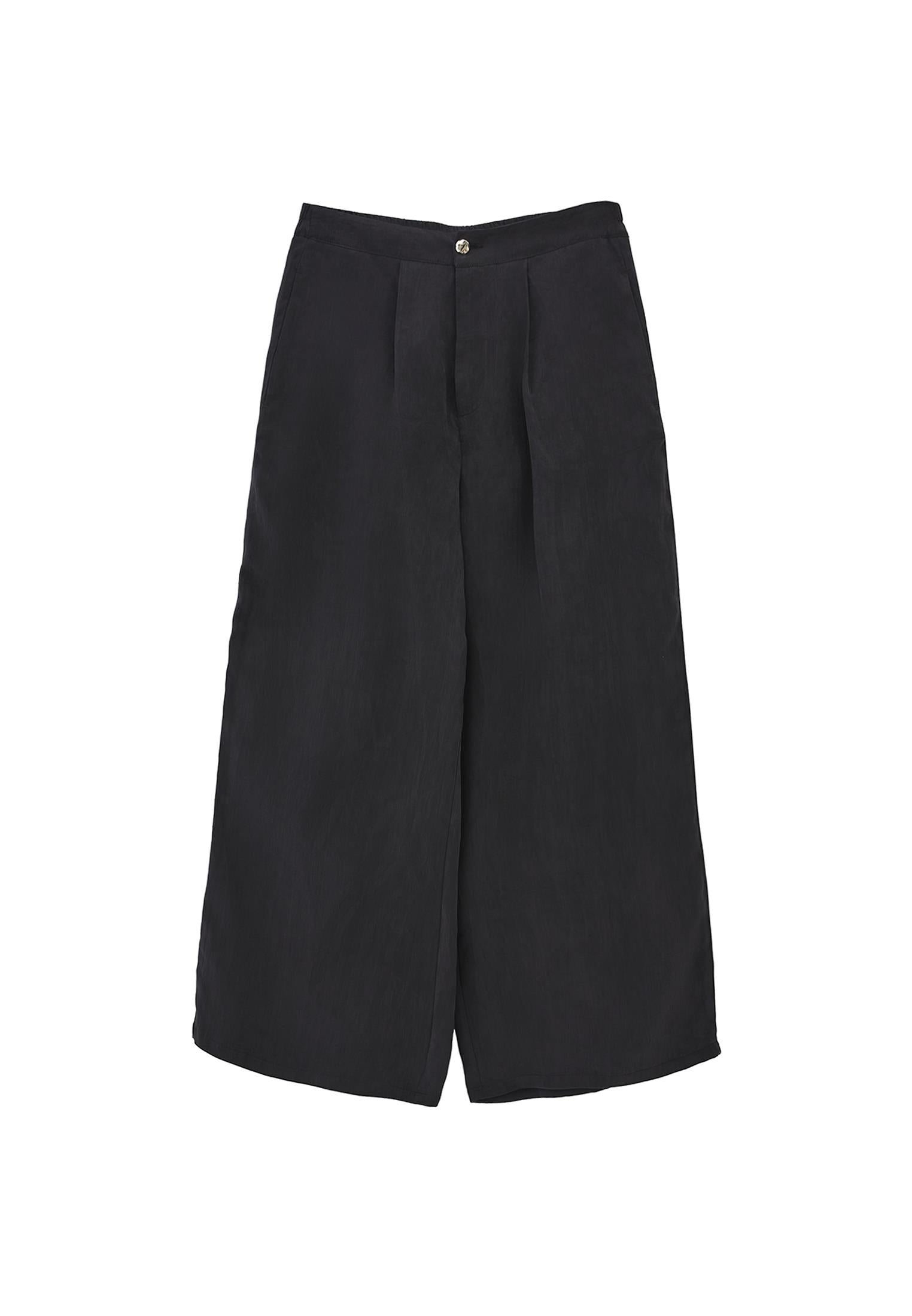 Ultra High Waist Straight Pants - BLACK