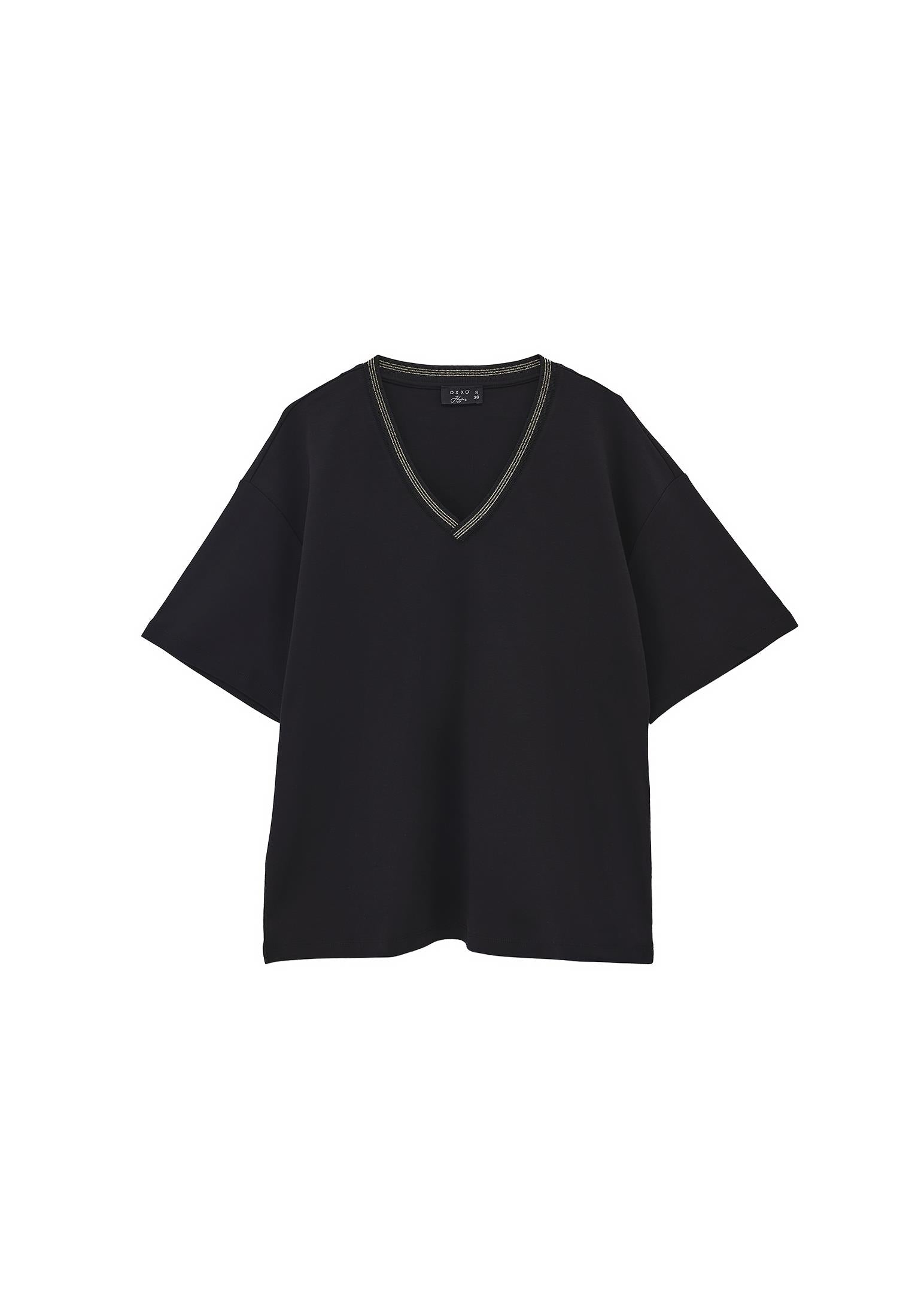 Oversize Cotton T-Shirt - BLACK