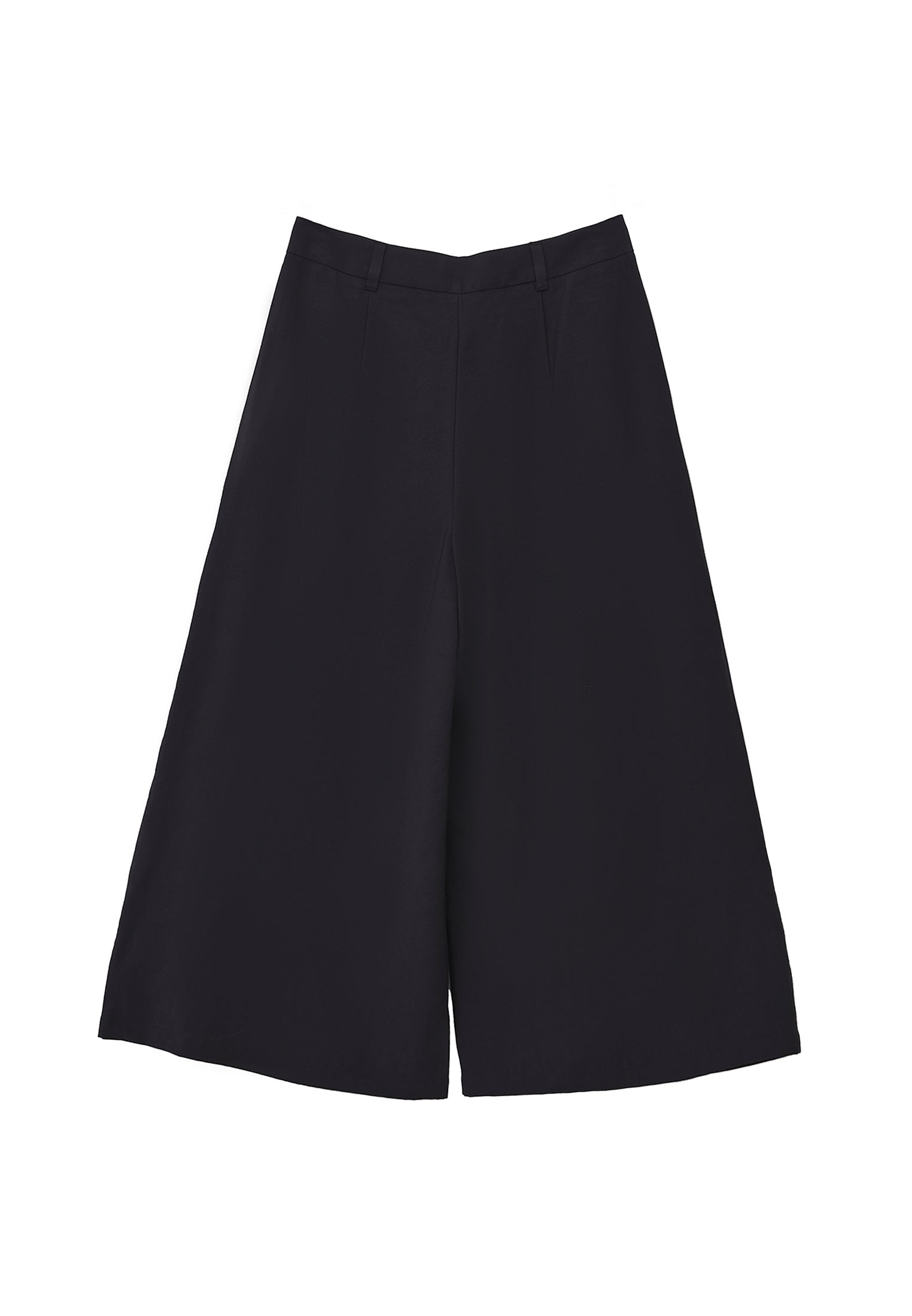 بنطلون واسع الساقين عالي الخصر - أسود