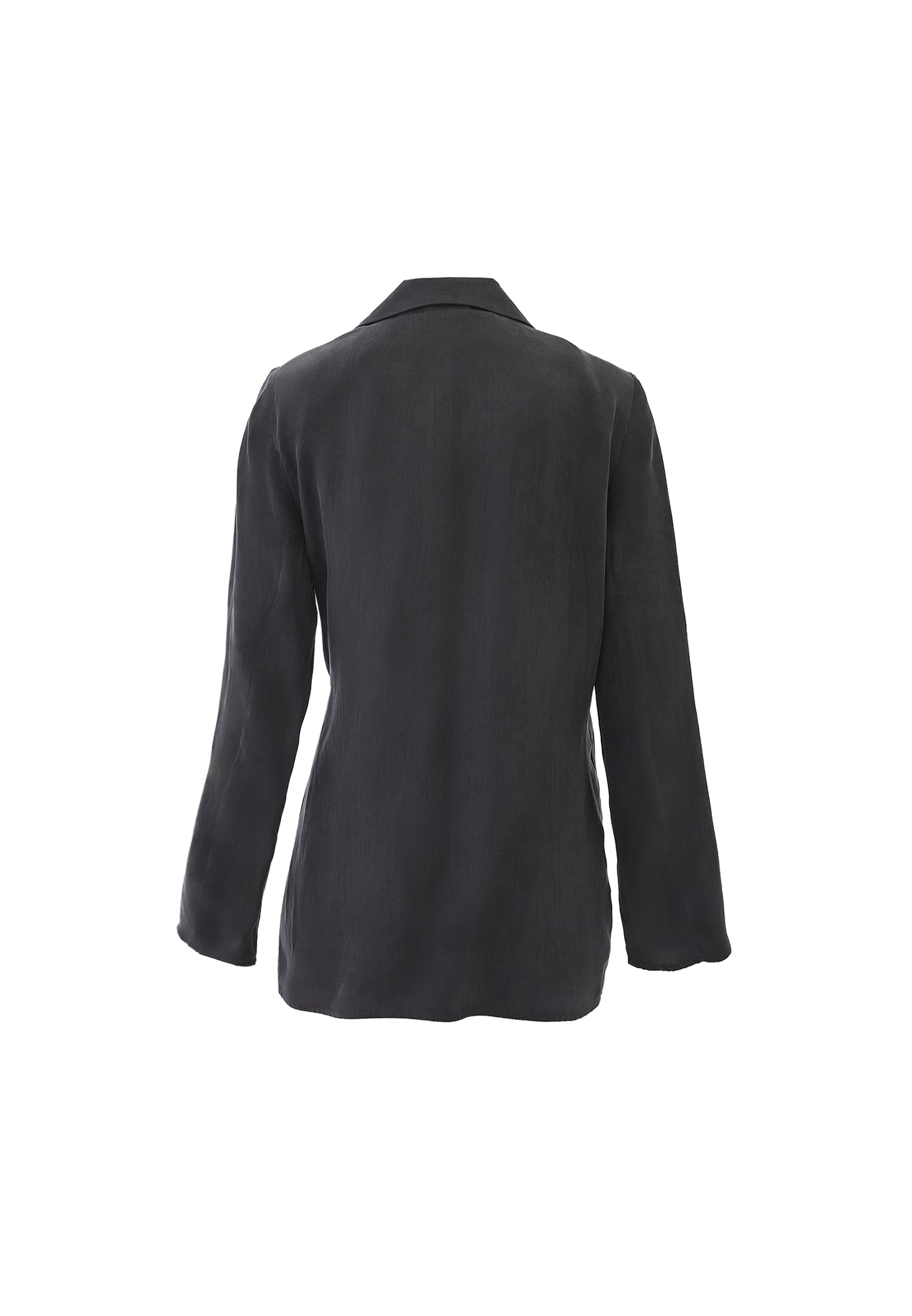 سترة ليوسيل مزدوجة الصدر من الليوسيل - أسود