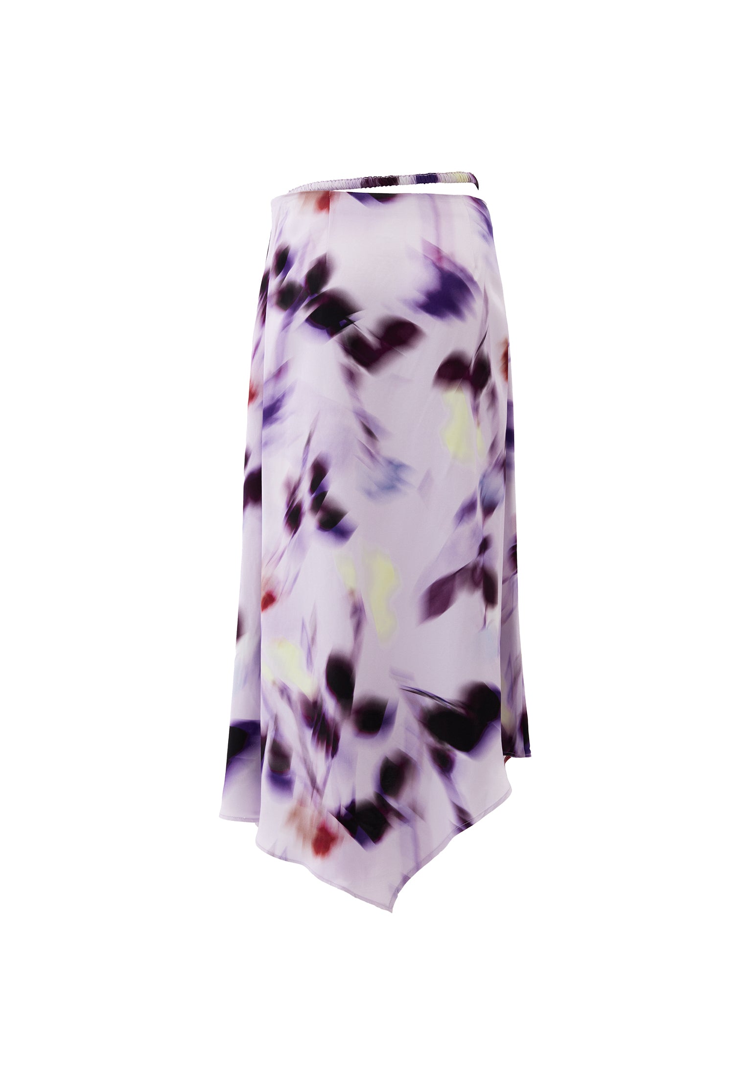 High Waist Long Skirt With Asymmetric Buckle Detail - BLUR COMB