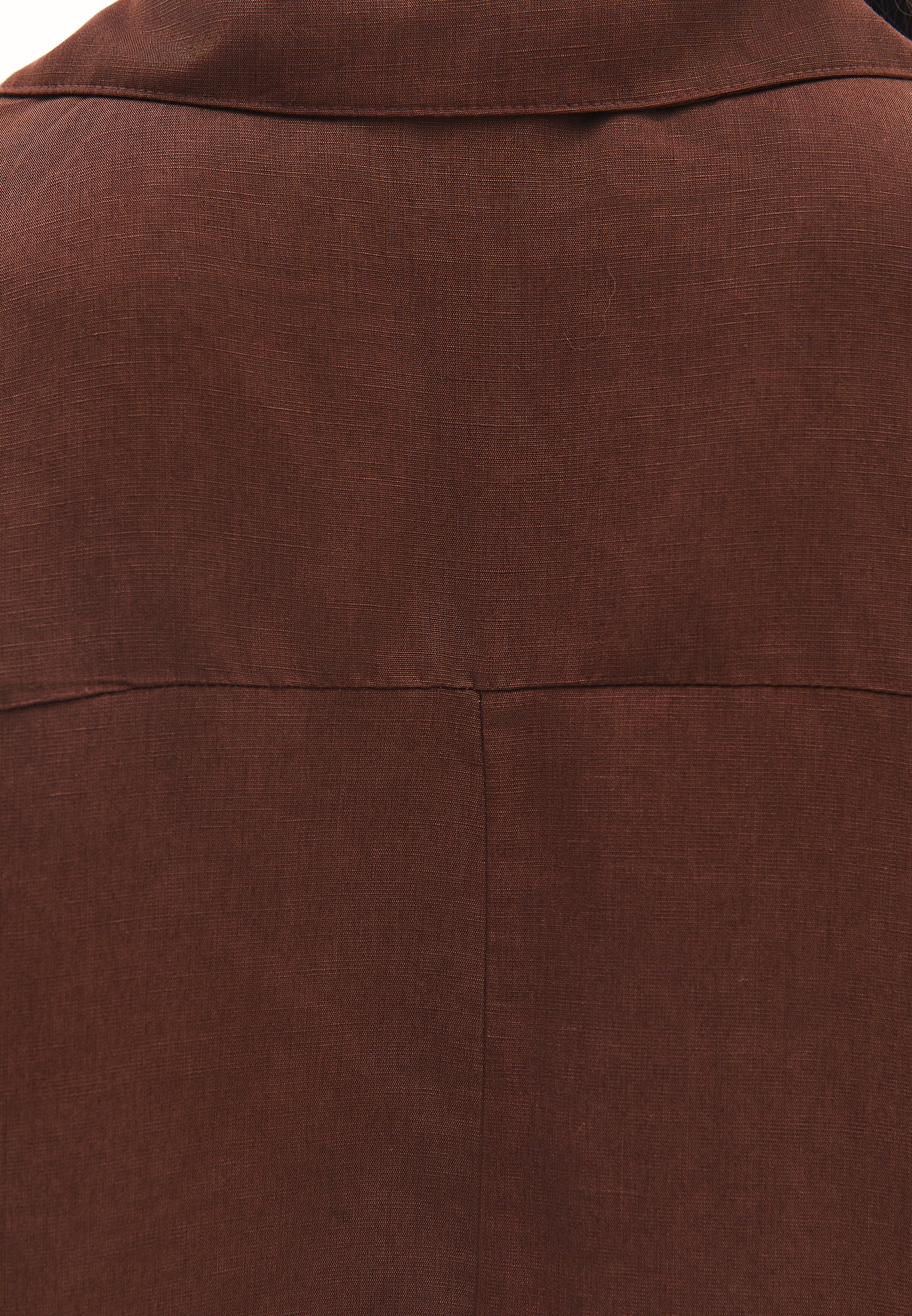 Polo Collar Oversize Blouse - CHICORY COFFEE