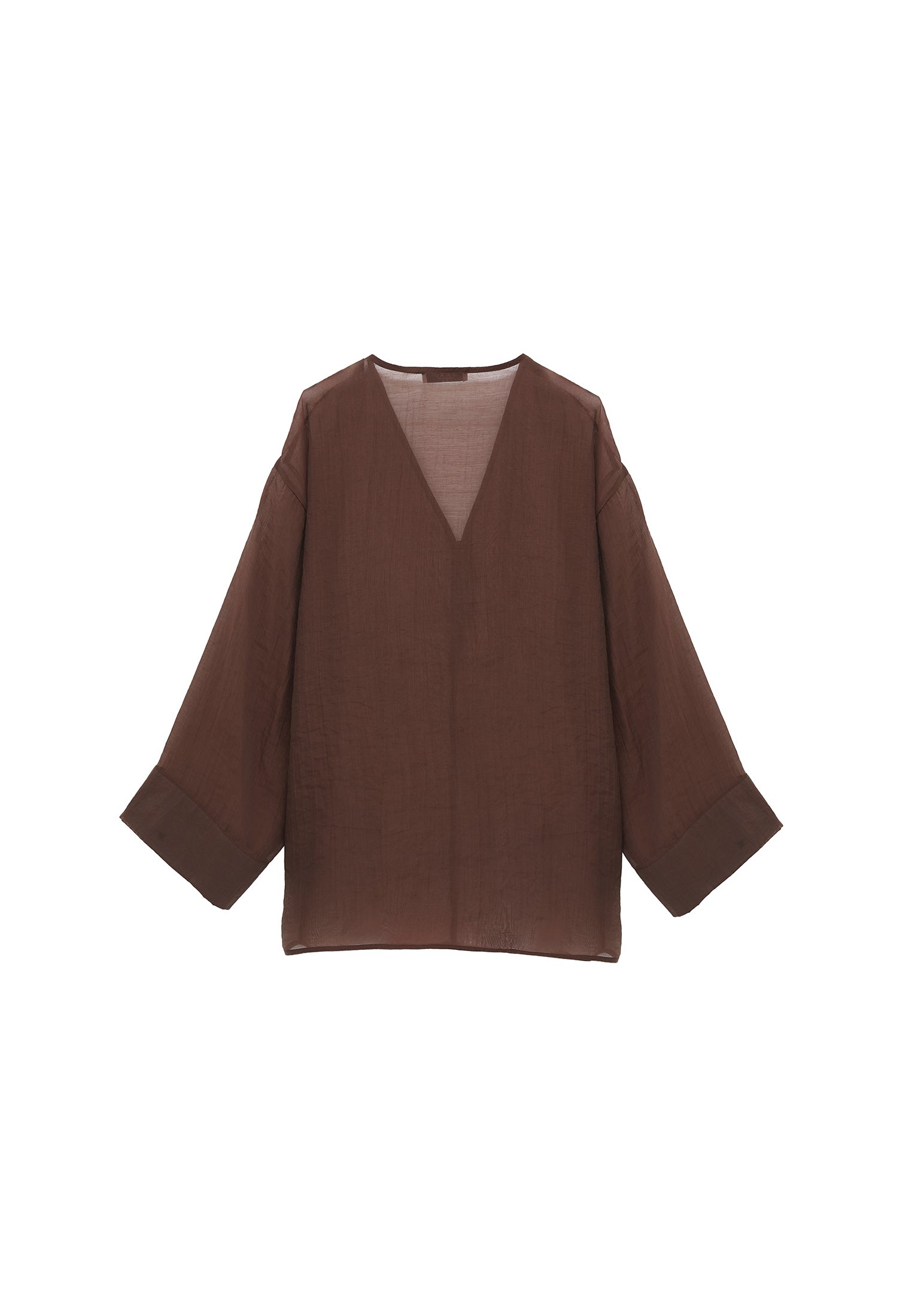 بلوزة تونيك مفصلة بأزرار - CHICORY COFFEE