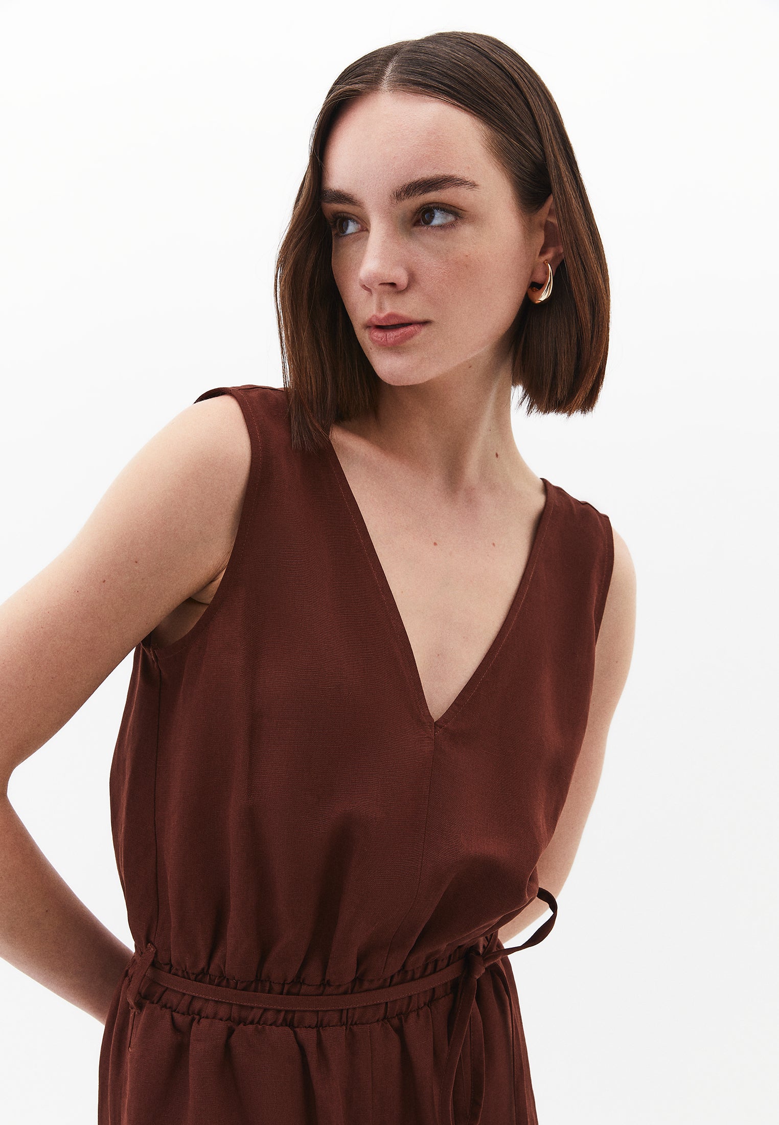 Tencel Jumpsuit - CHOCOLATE FONDANT