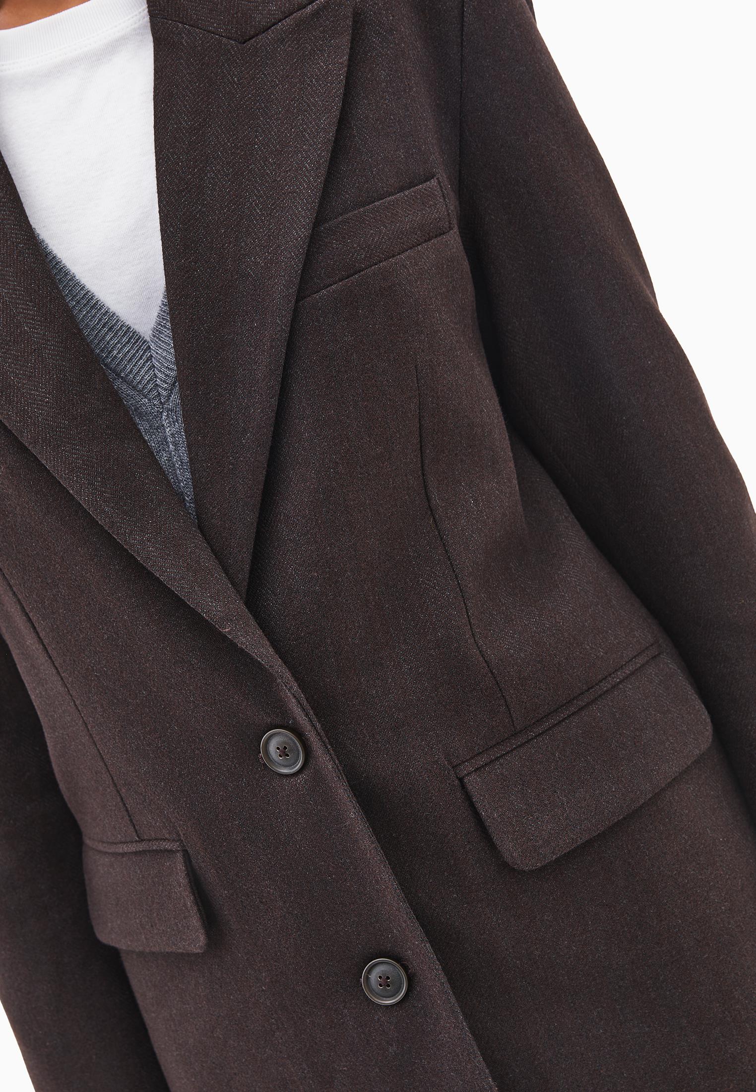 سترة طويلة بقصّة صديق حميم - شوكولاتة تورتة