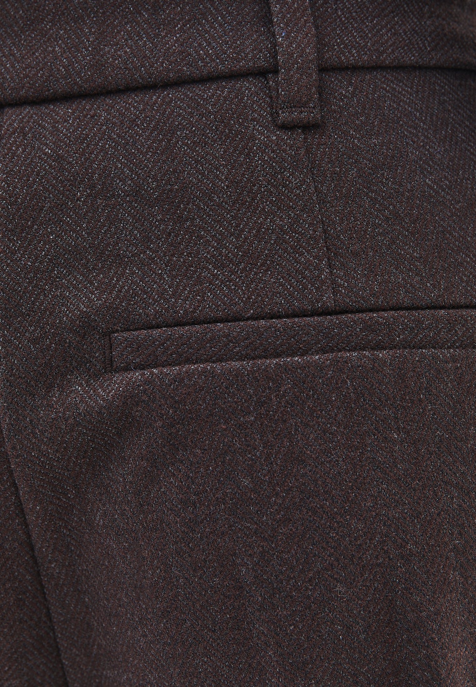 Pleated Wide Leg Trousers - CHOCOLATE TORTE