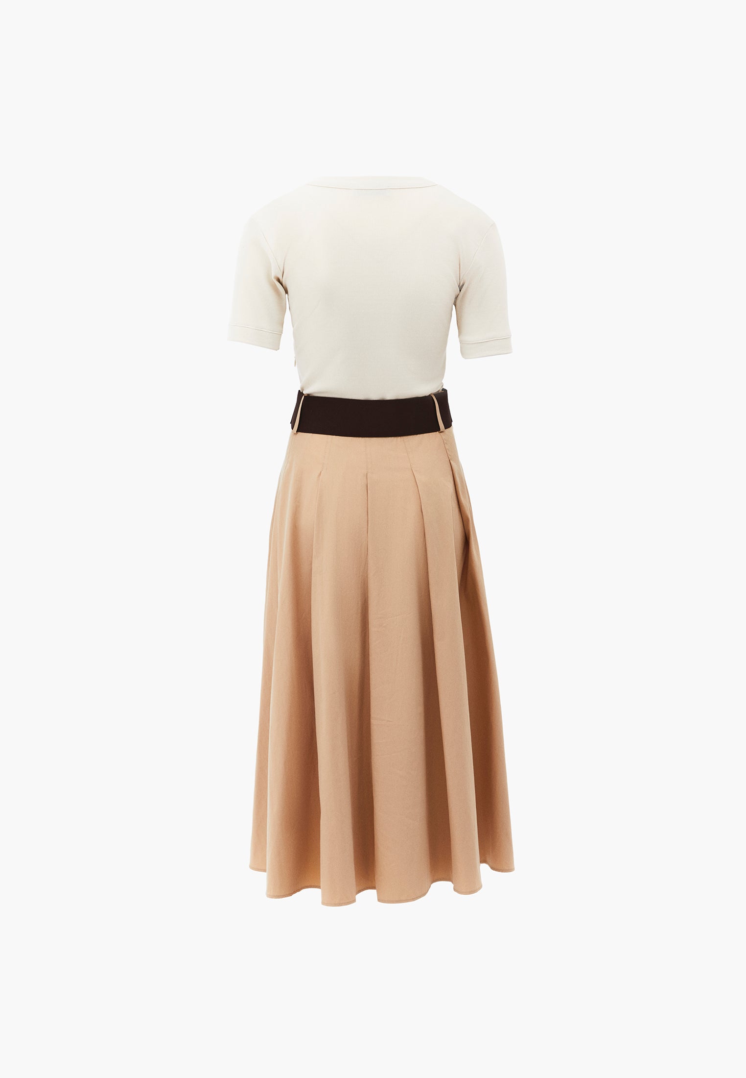 V-neck midi a-line dress - CURDS WHEY