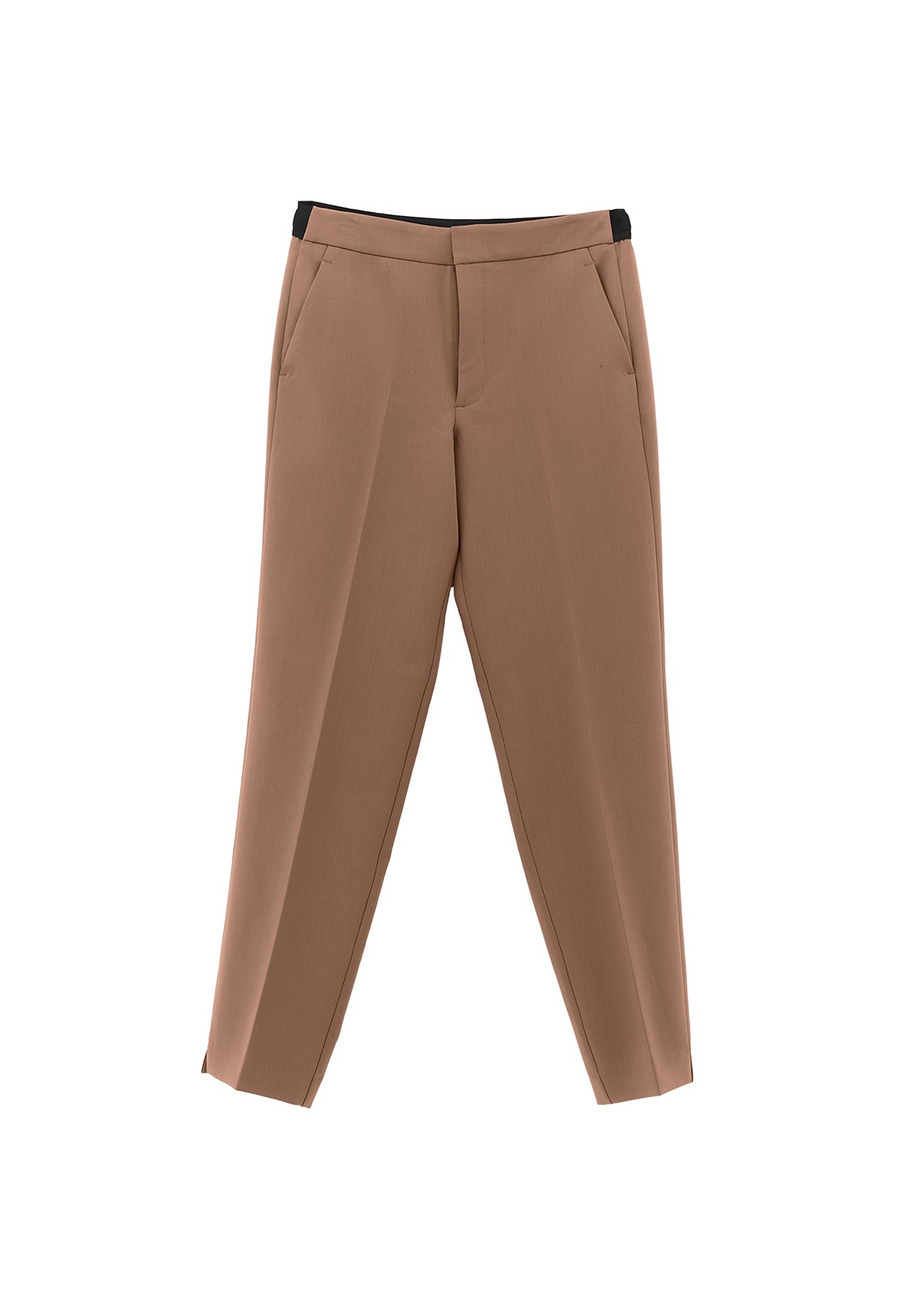 Slim Fit High Waist Pants - DESERT TAUPE