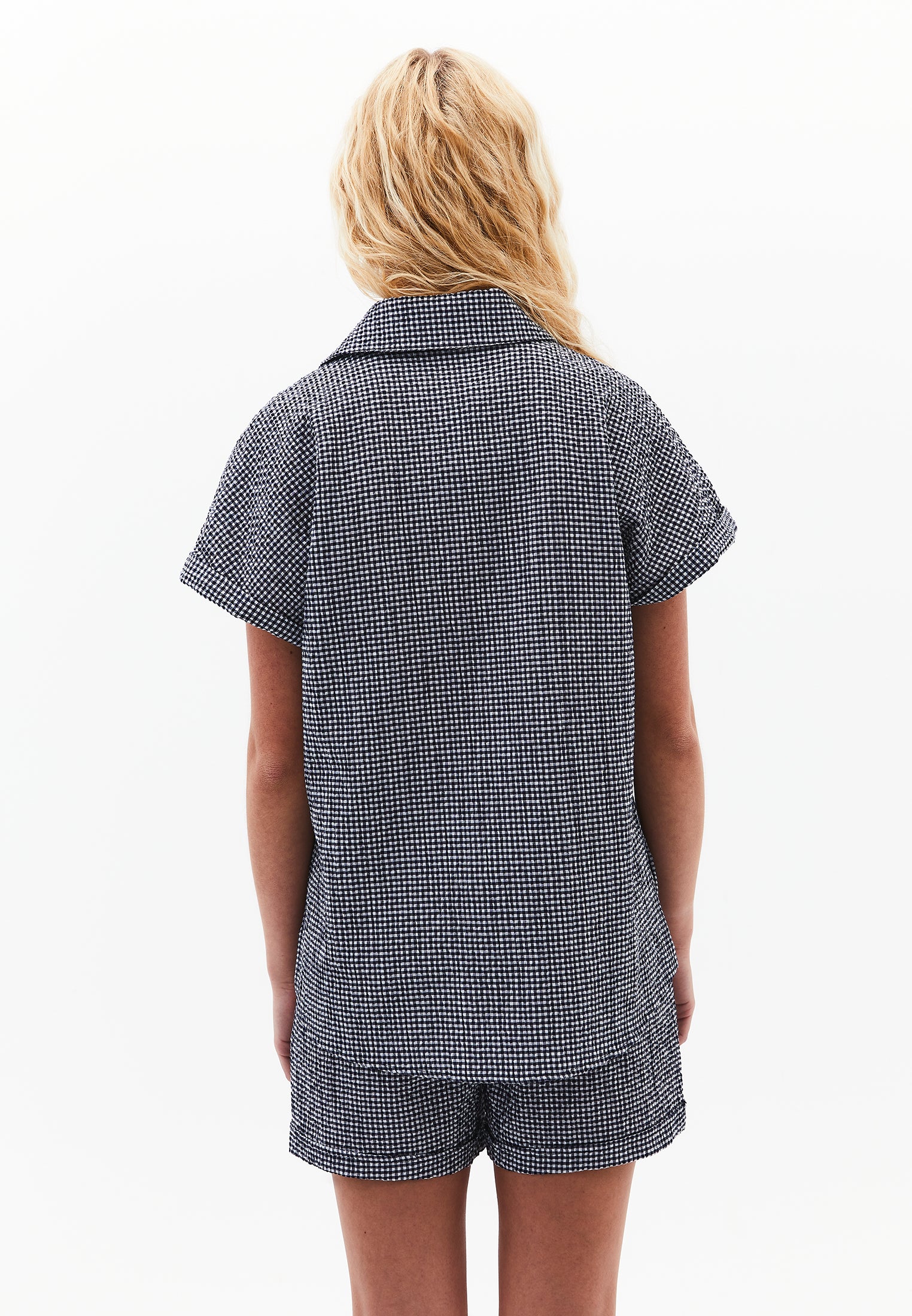 Short Sleeve Shirt - EVENING BLUE GINGHAM