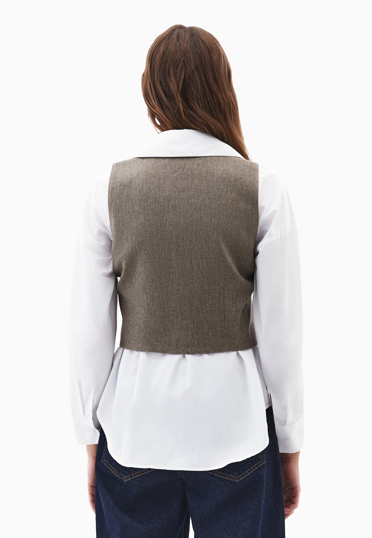 V neck wool vest - FALCON
