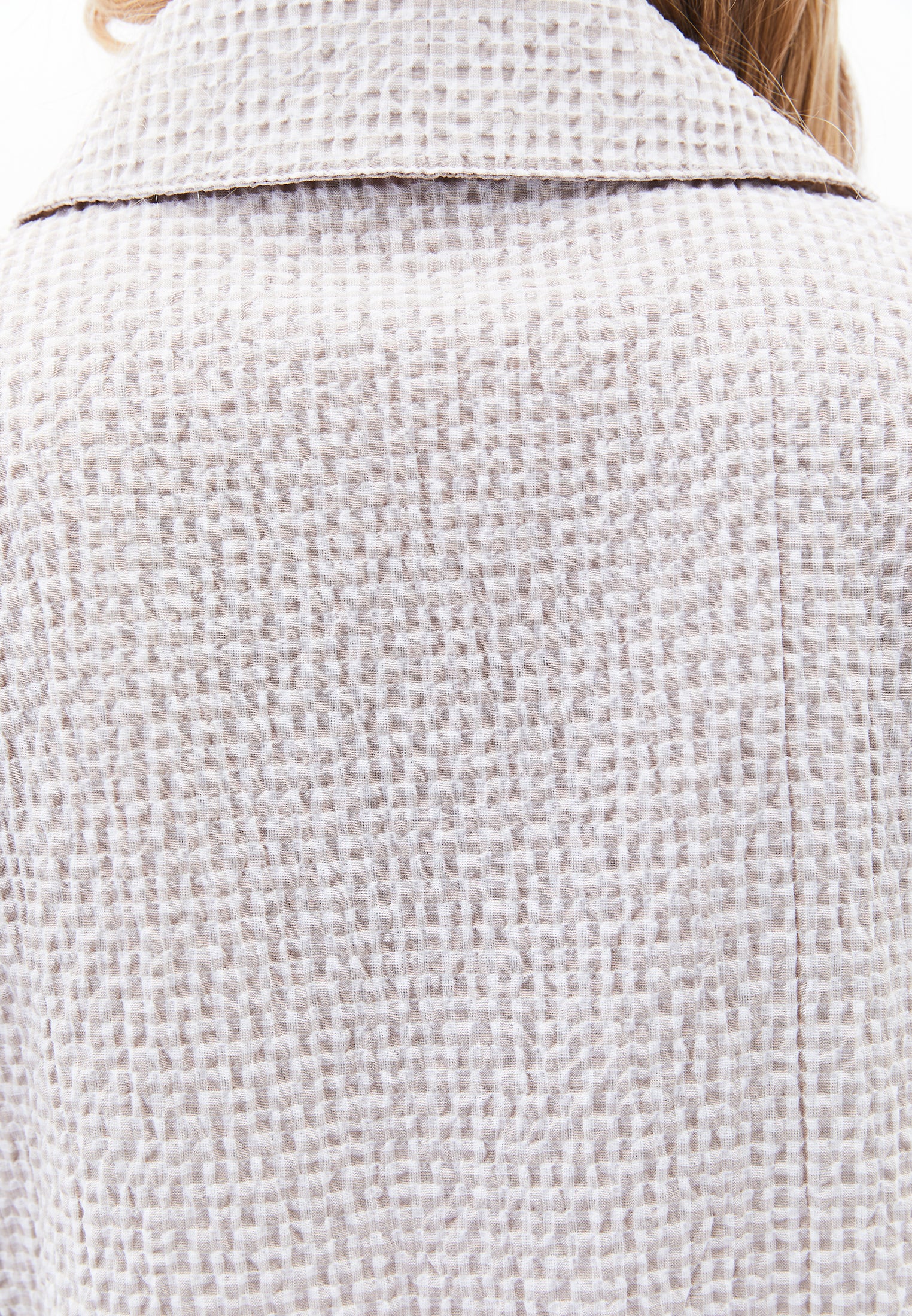 Short Sleeve Shirt - FEATHER GRAY GINGHAM