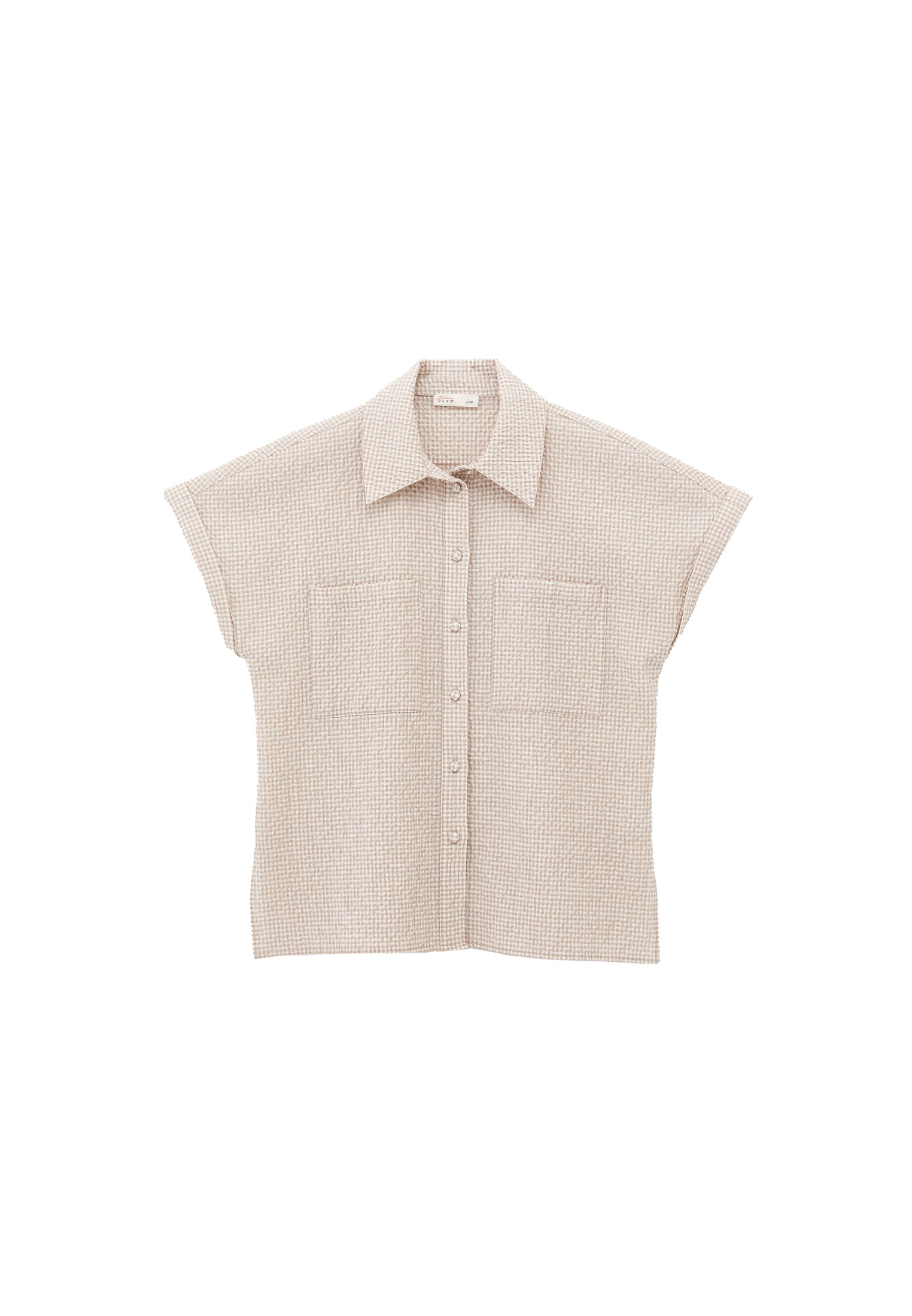 Short Sleeve Shirt - FEATHER GRAY GINGHAM