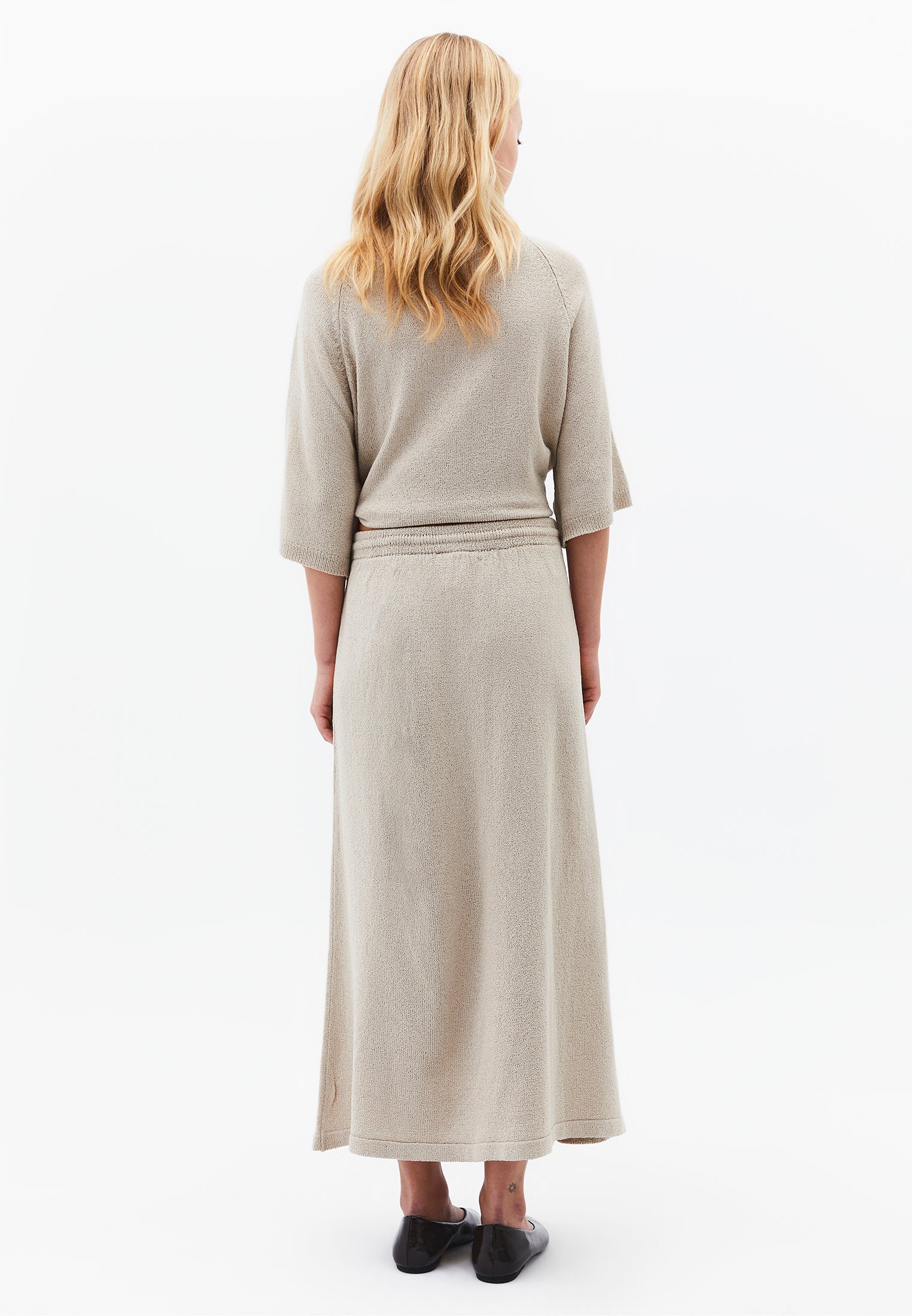 Flared regular waist skirt - FEATHER GRAY