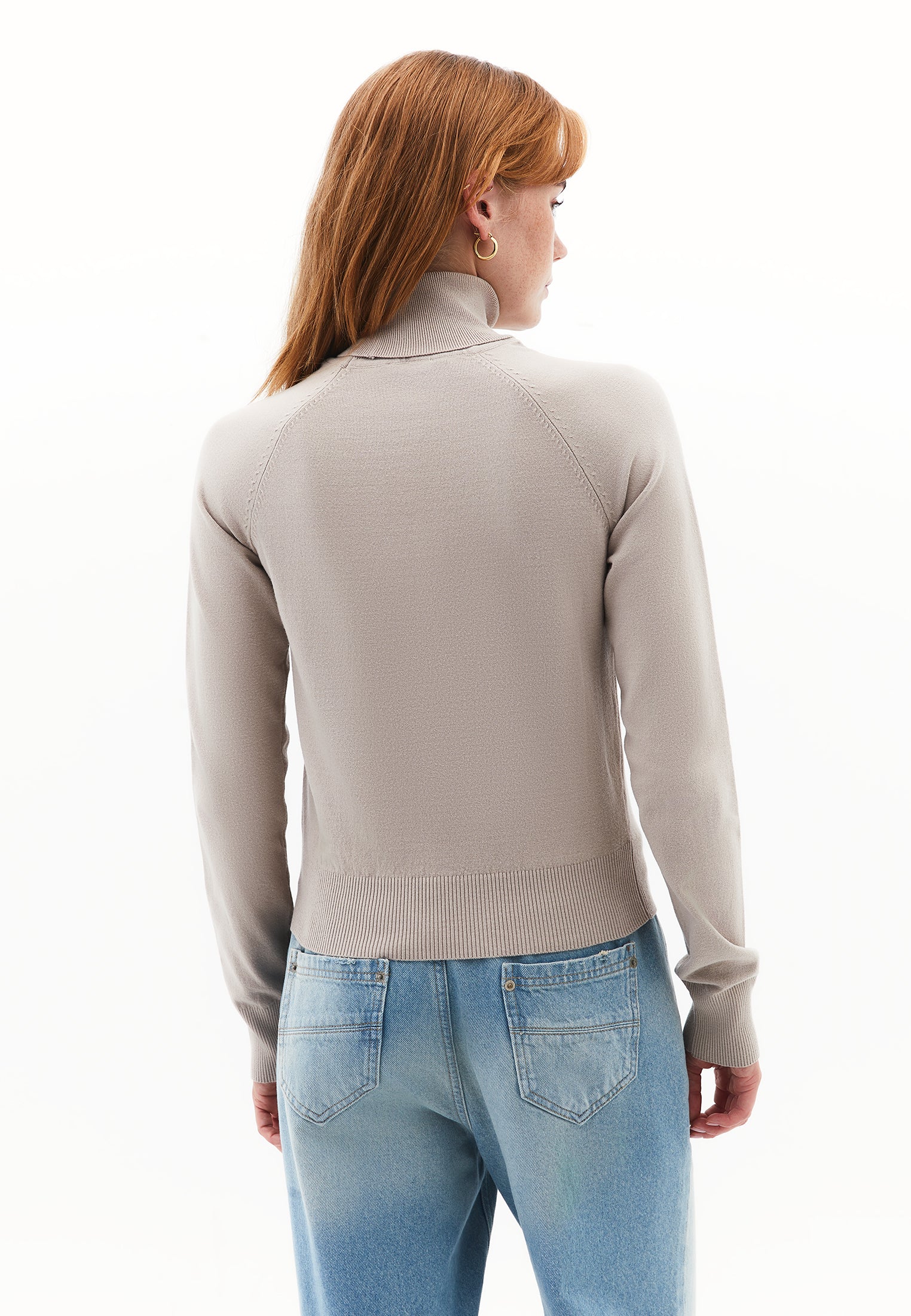 Slim Fit Turtleneck Knitwear - FEATHER GRAY