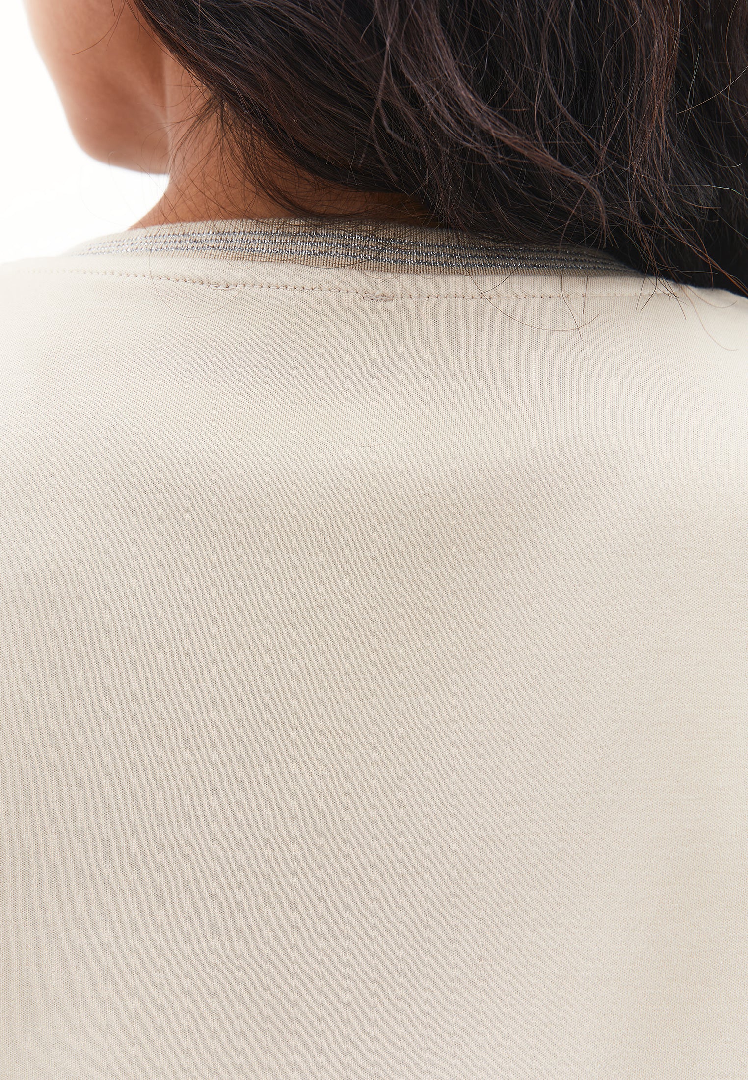 تي شيرت قطني كبير الحجم - رمادي فاتح