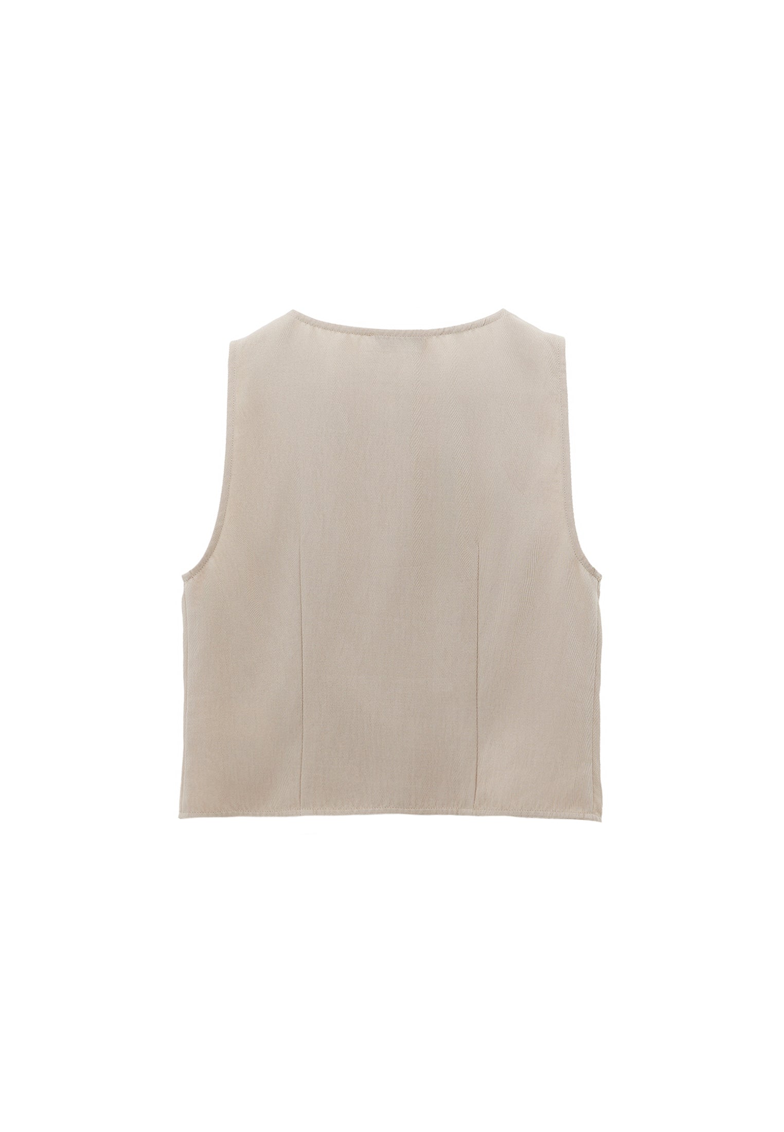 Vest With Button Details - FEATHER GRAY