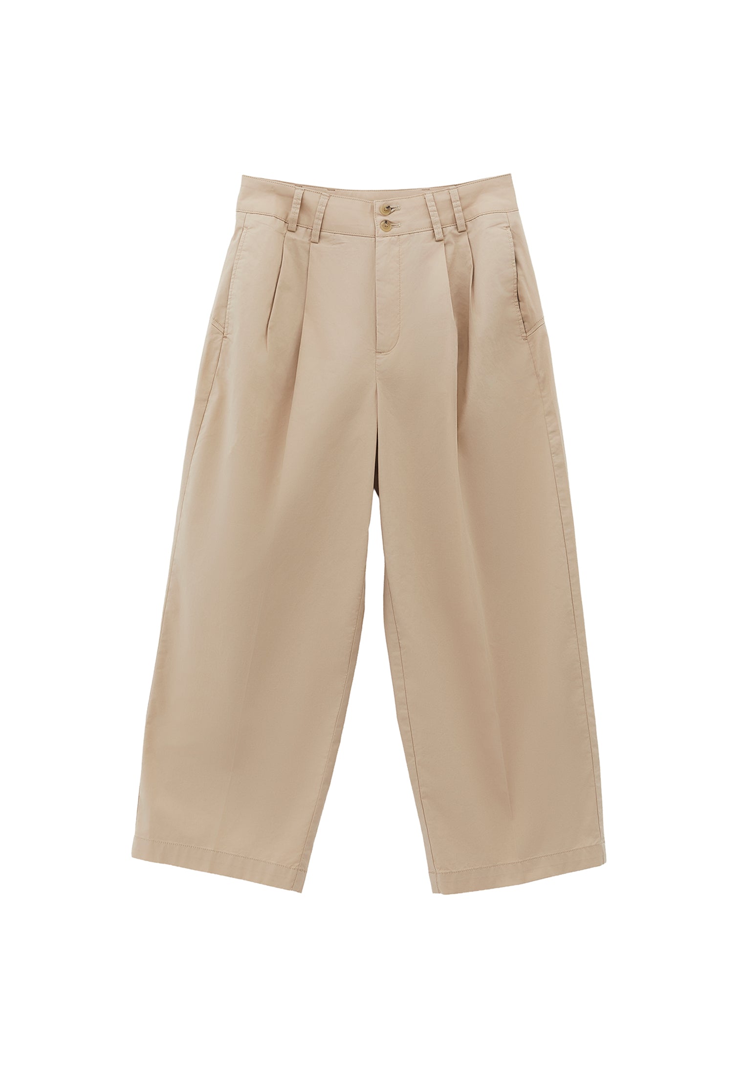 High Waist Baggy Carrot Trousers - FEATHER GRAY