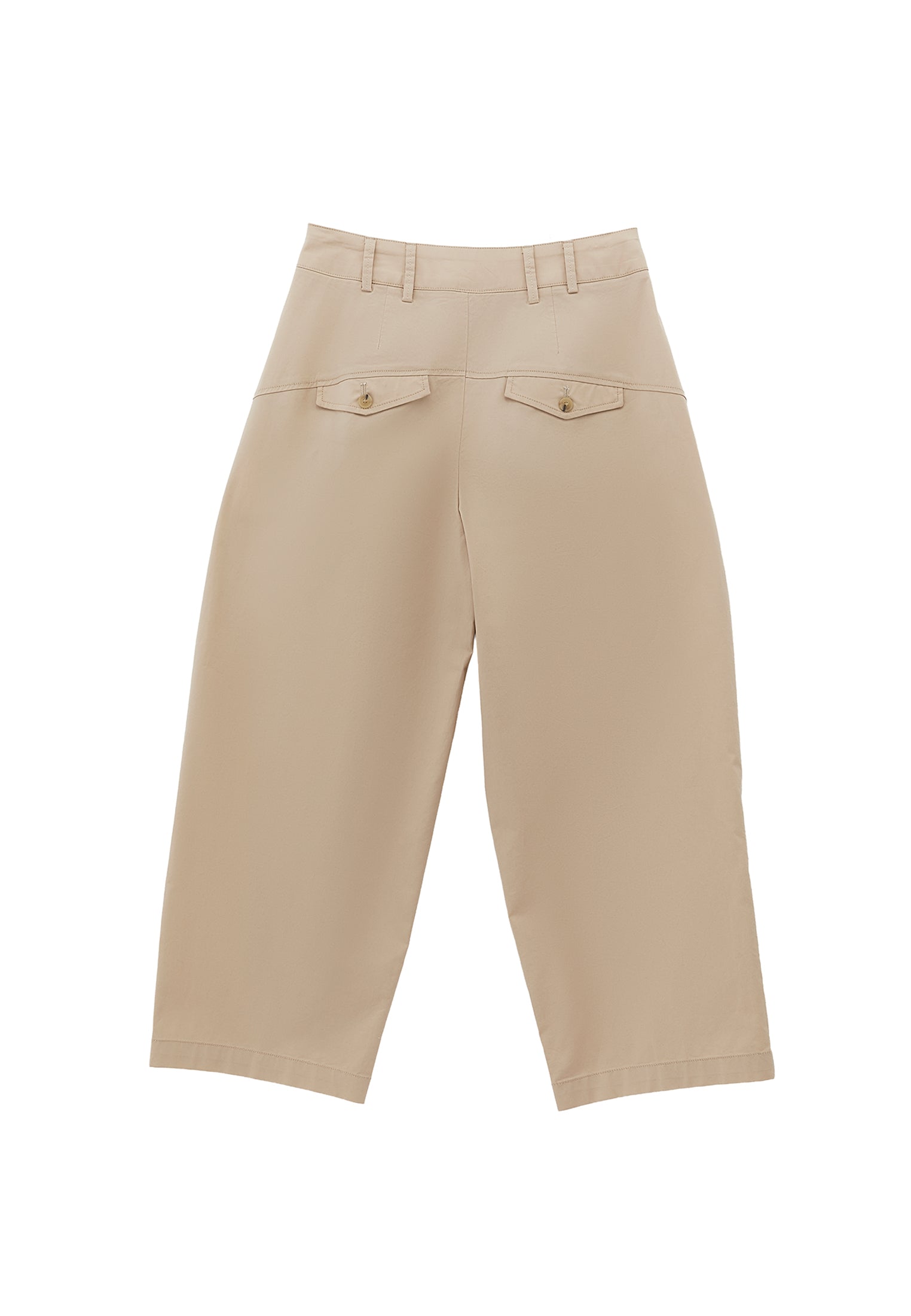 High Waist Baggy Carrot Trousers - FEATHER GRAY