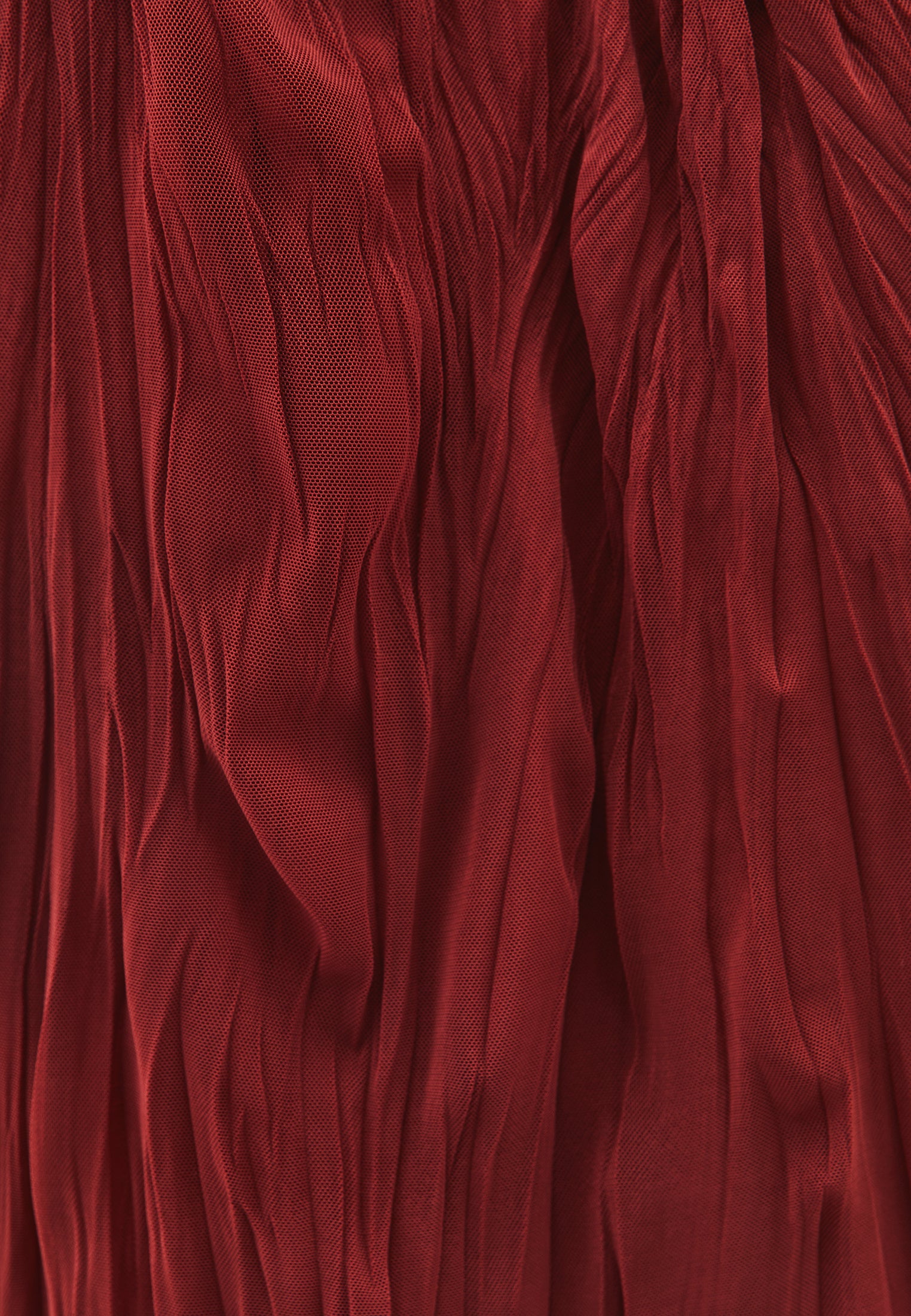 بلوزة مجعدة برقبة رقبة الرسن - طوب حارق