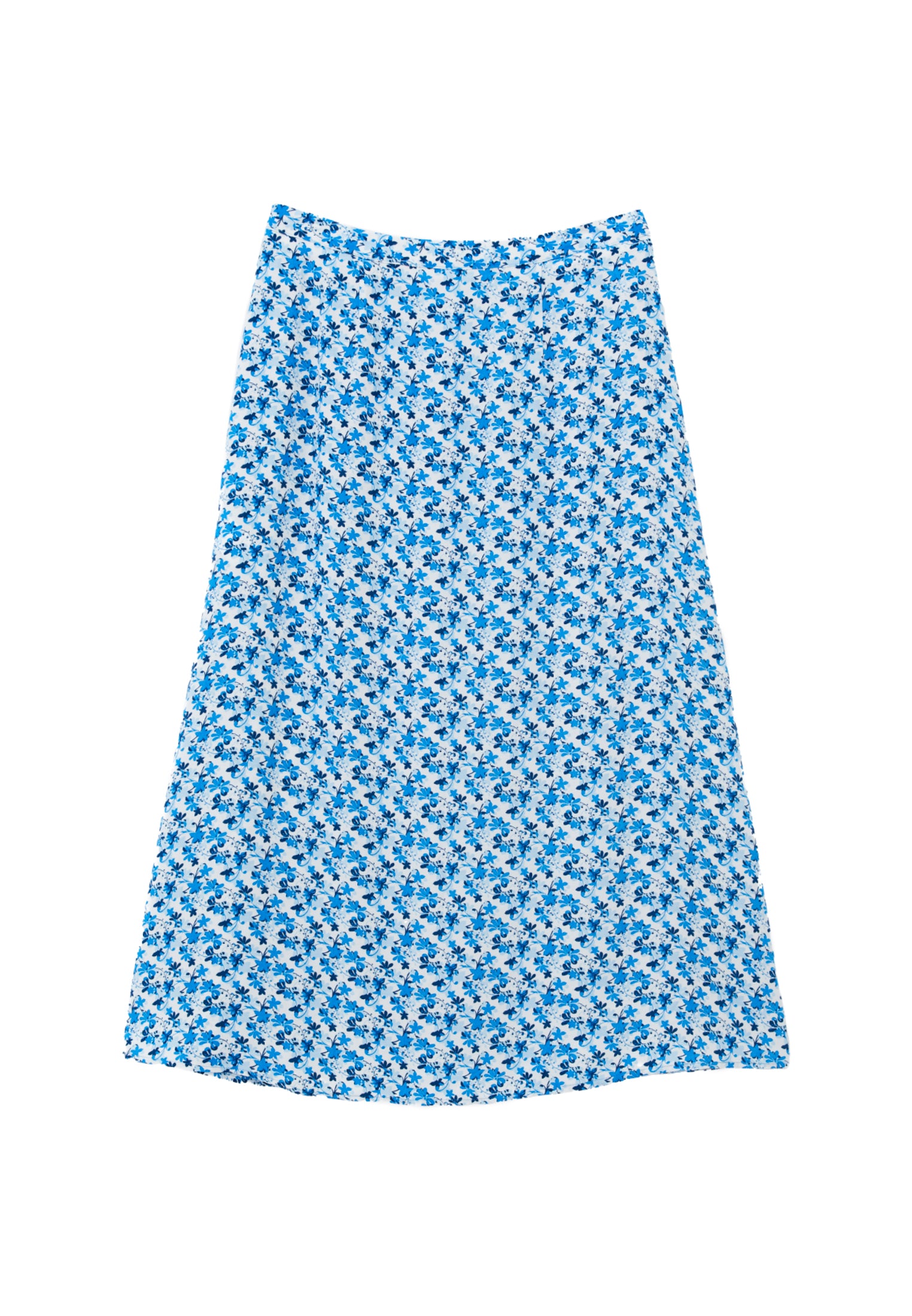 Midi Skirt With Slit Detail - FLORAL COMB