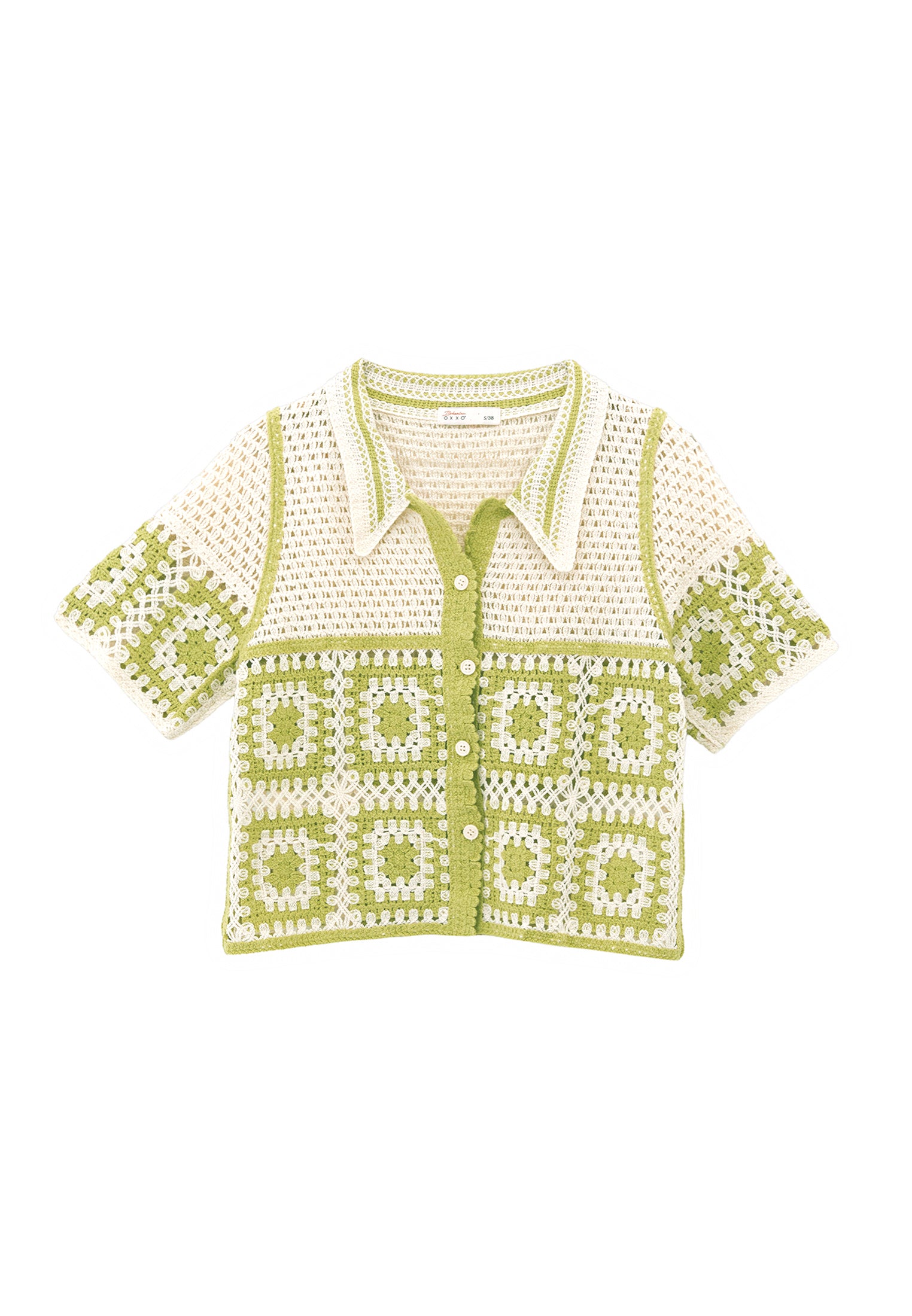 قميص بياقة بولو - حليب اللوز/السرو الذهبي