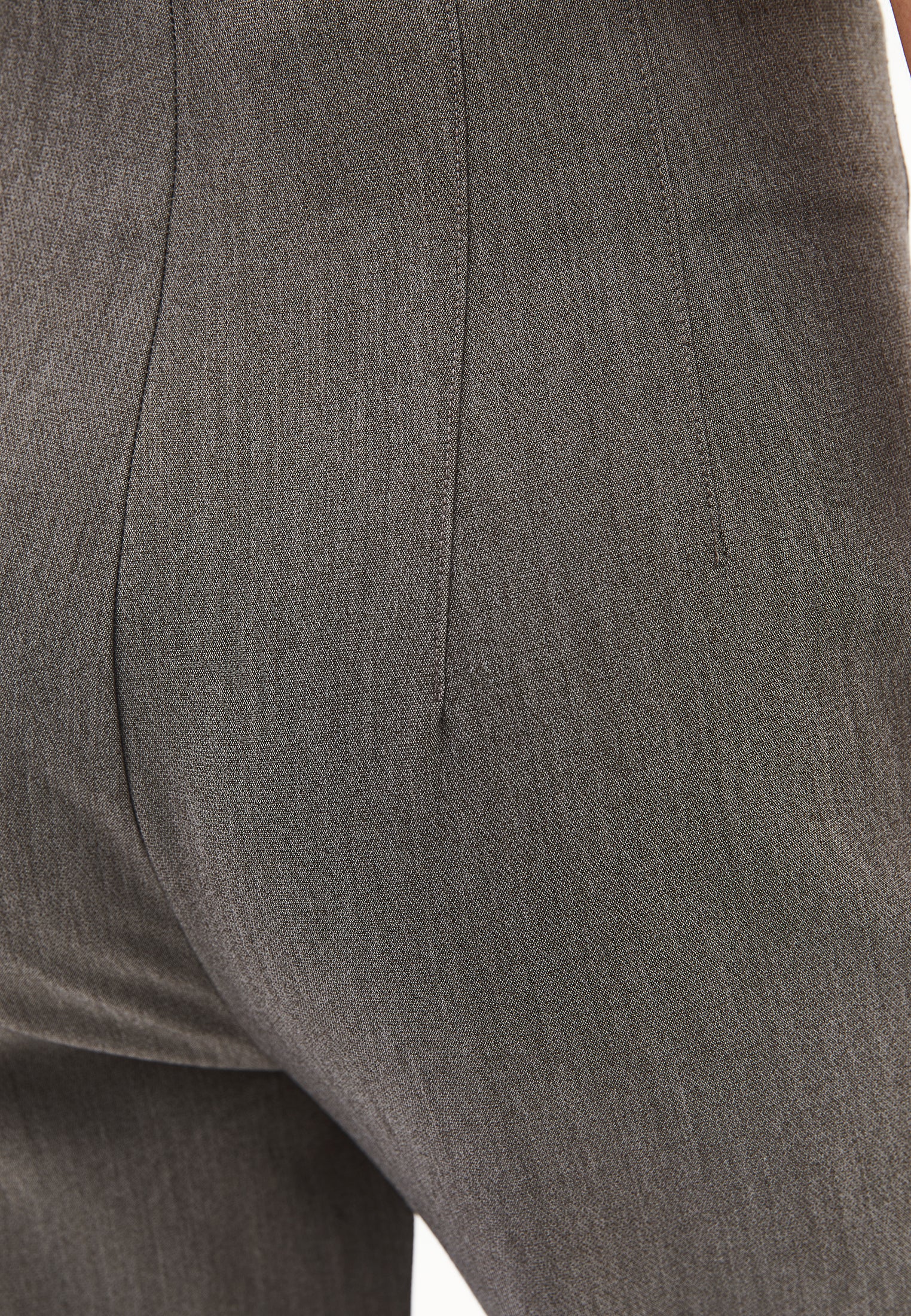 Carrot Cut High Waist Pants - GREY MELANGE