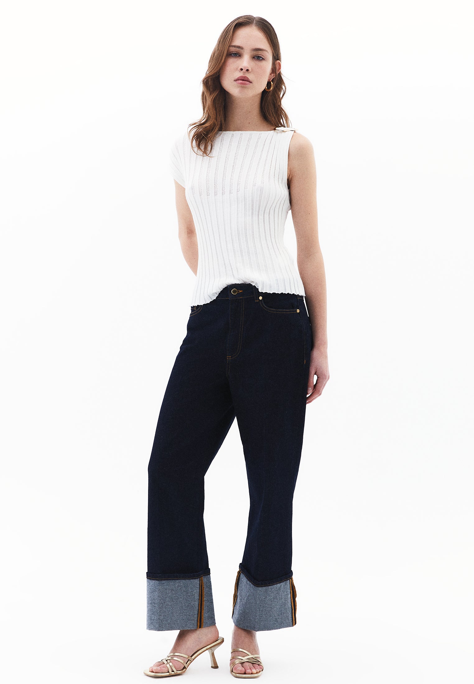 BOAT NECK BLOUSE - ICE MILK