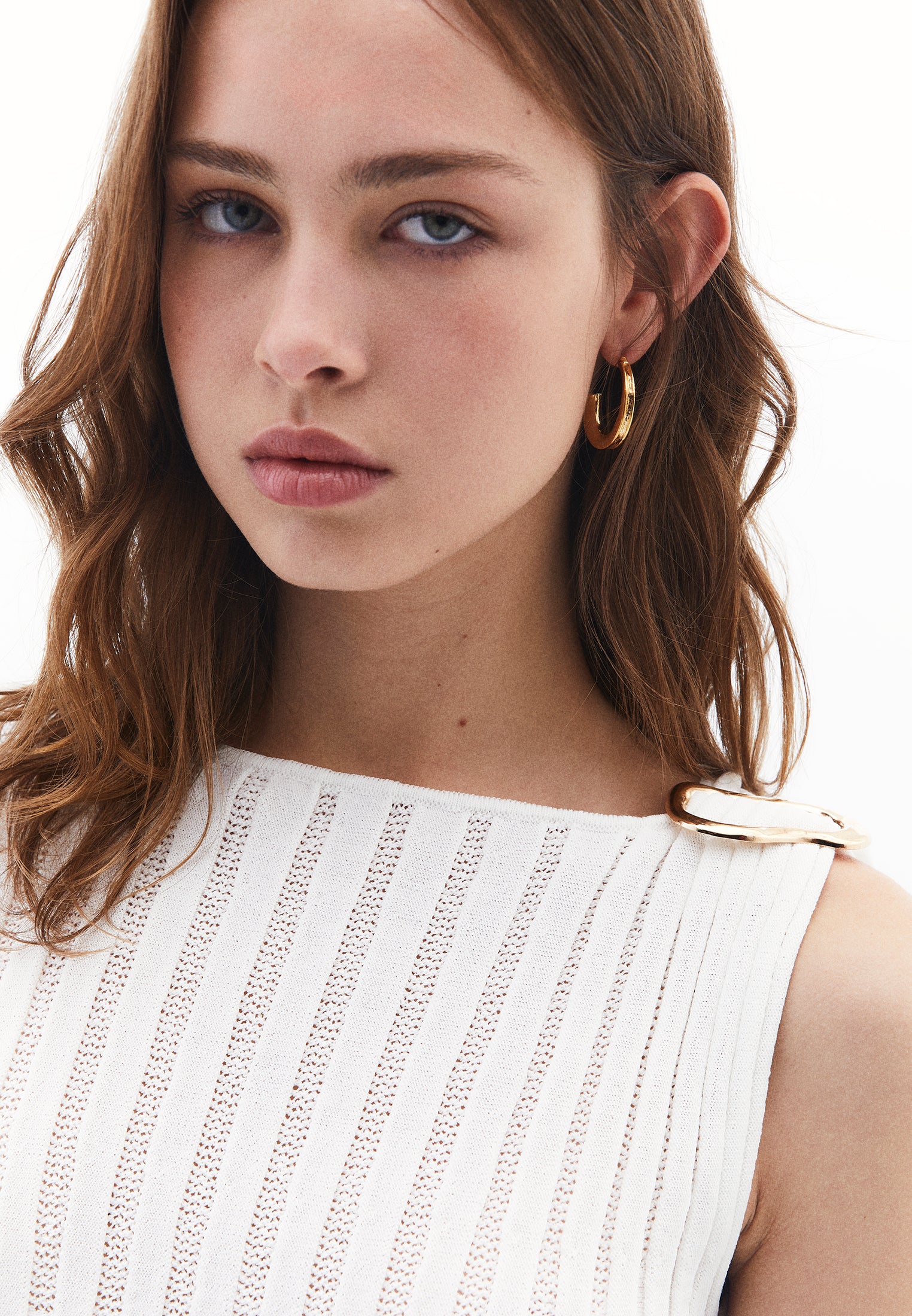 BOAT NECK BLOUSE - ICE MILK