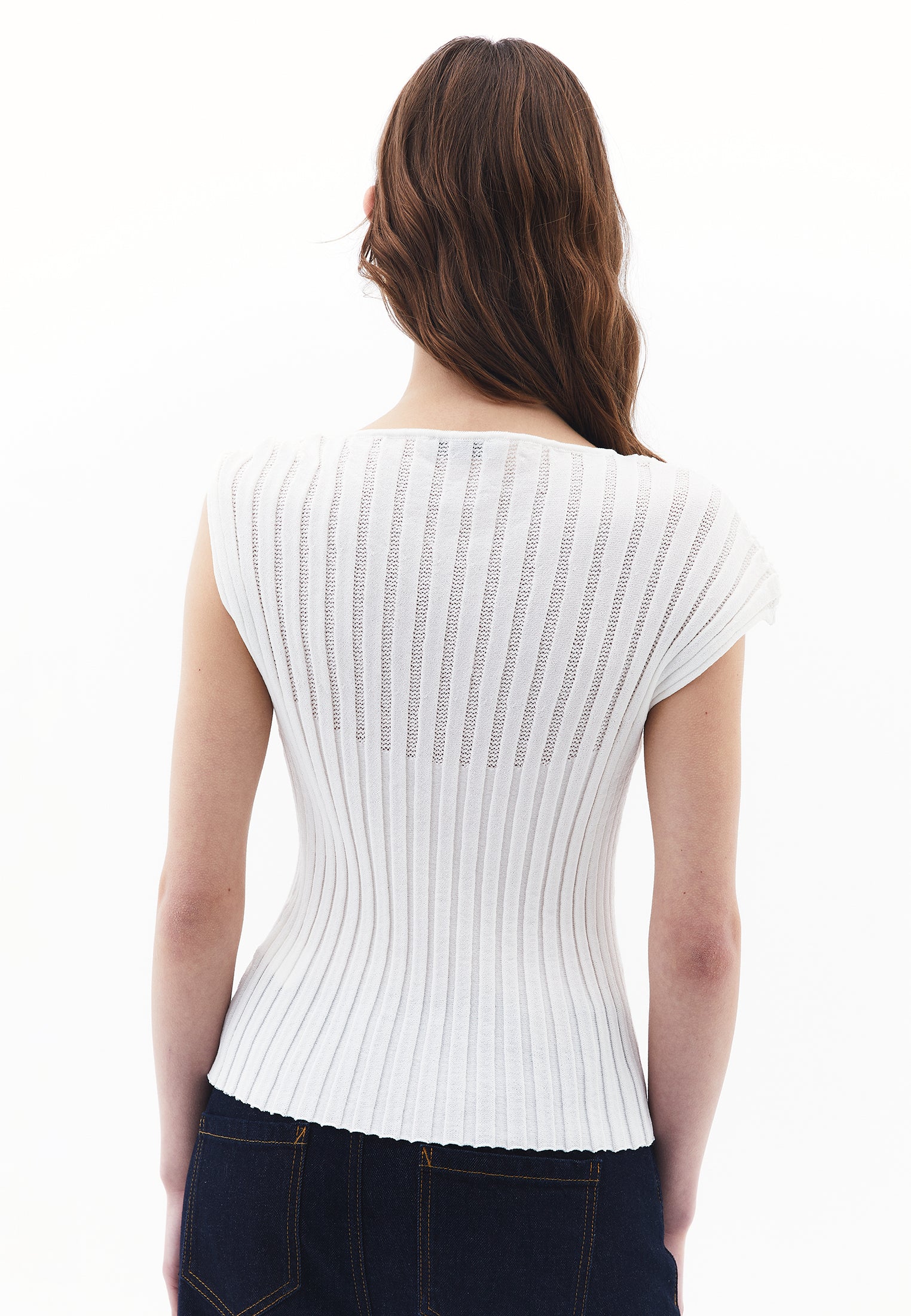 BOAT NECK BLOUSE - ICE MILK