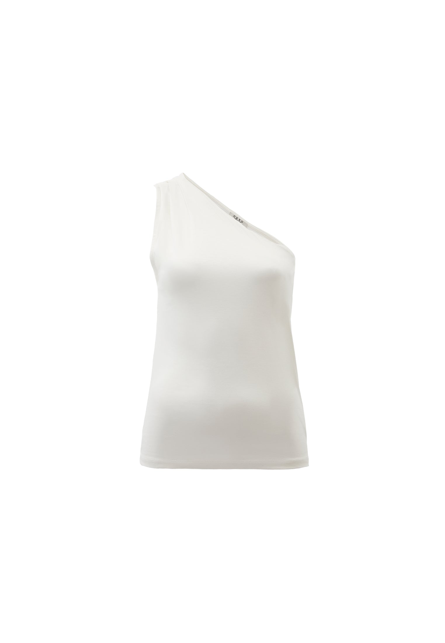 Pleated One-Shoulder Blouse - ICE MILK