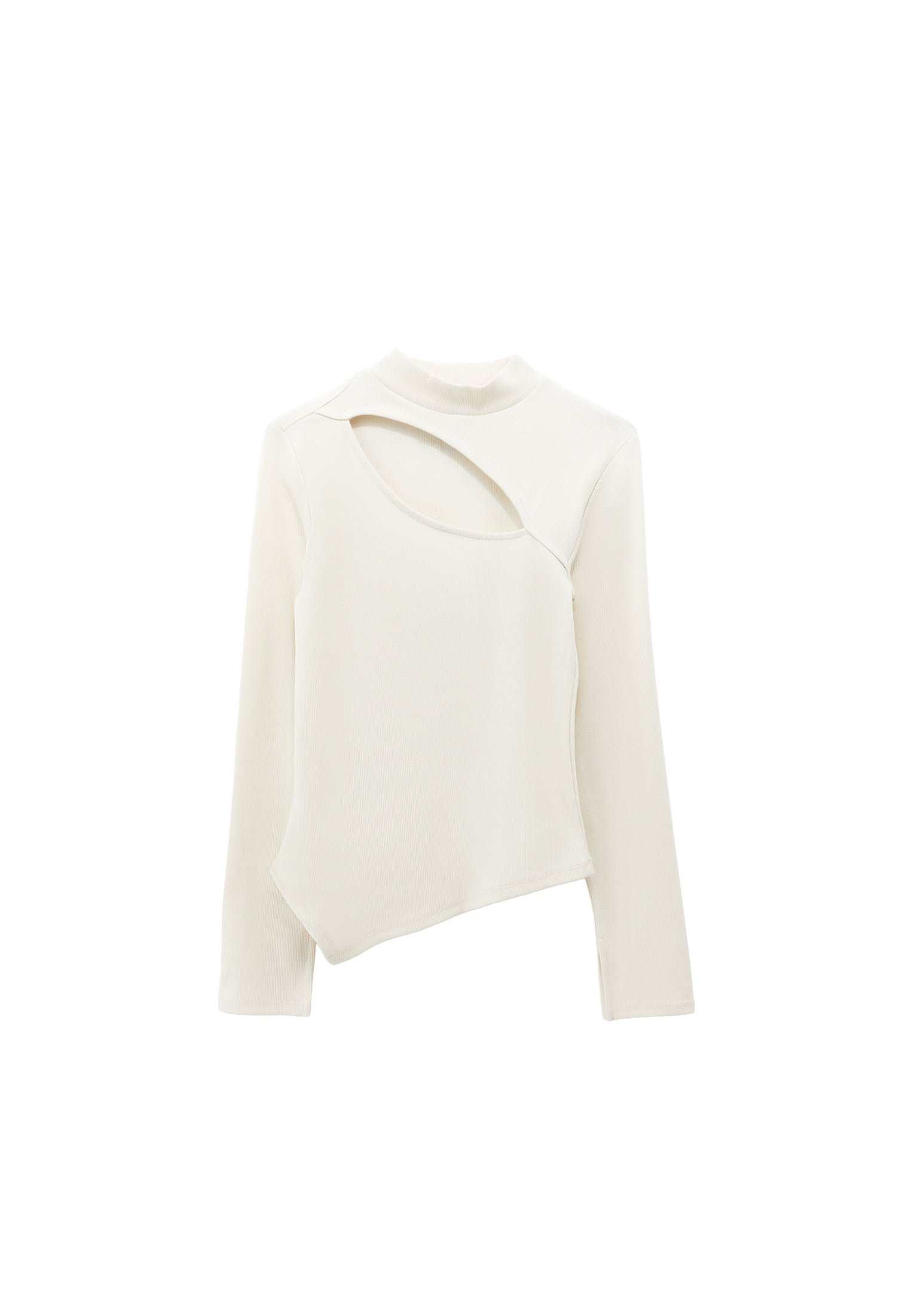 تي شيرت بأكمام طويلة بتفاصيل مقطوعة - ICE MILK