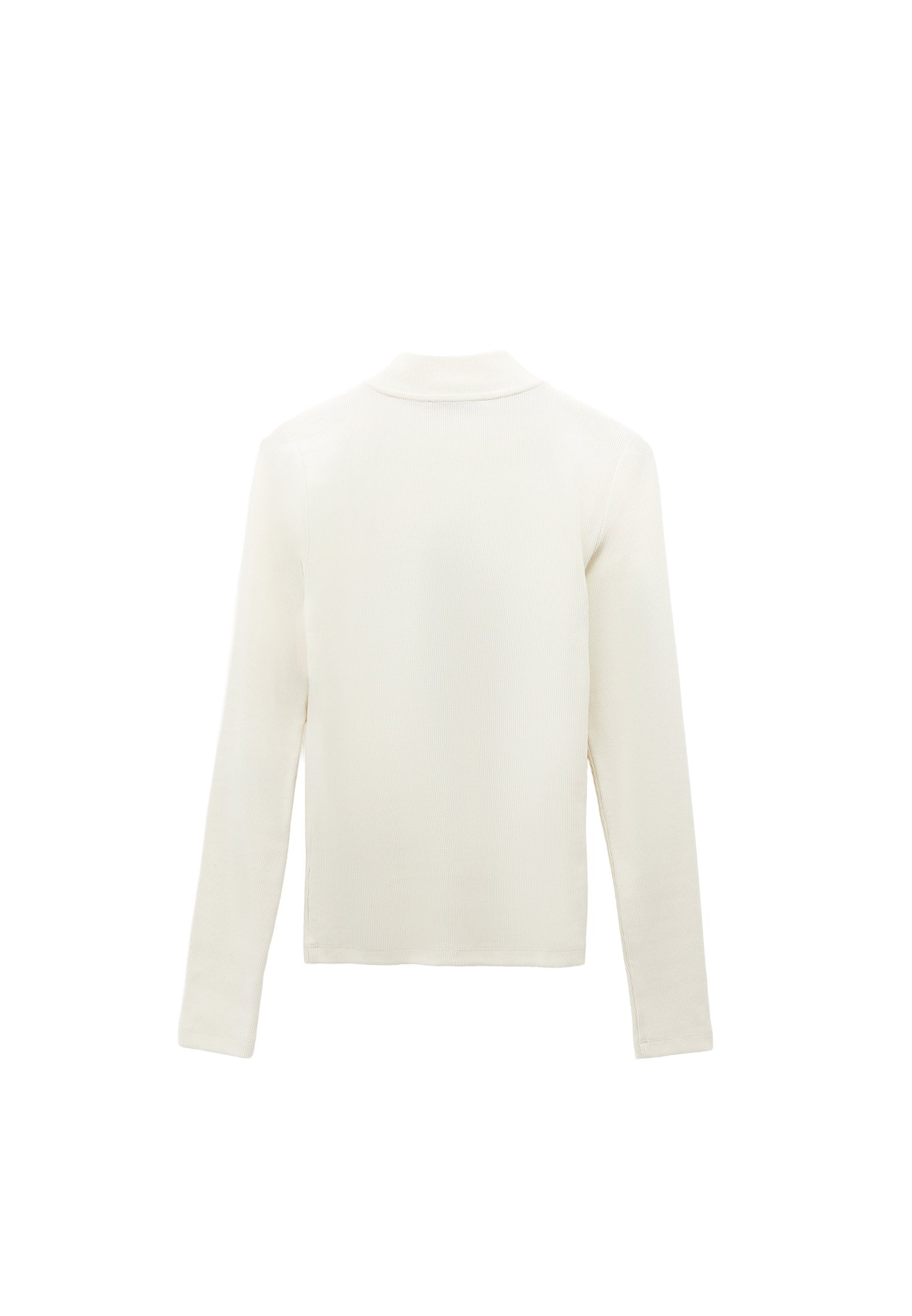 تي شيرت بياقة عالية بياقة عالية مفصل بسحاب - ICE MILK