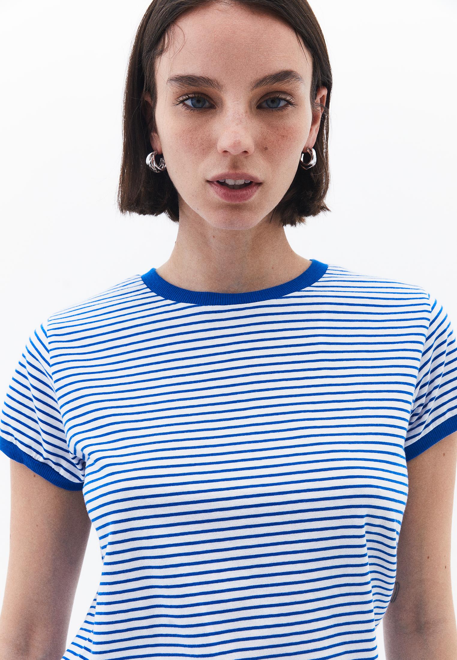 Closed Crew Neck T-Shirt - WHITE/LAPIS BLUE