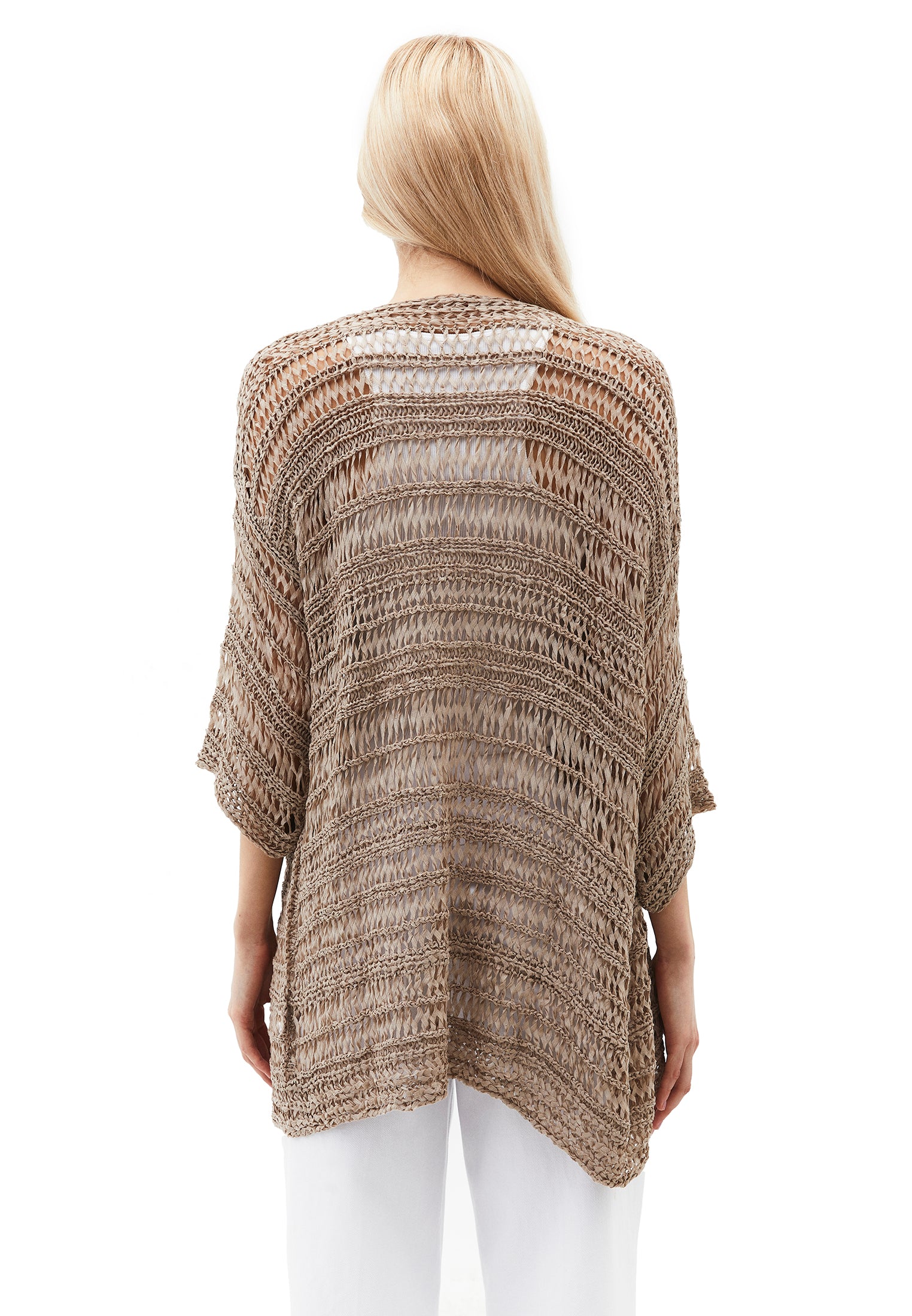 Comfortable Long Cardigan - OXFORD TAN