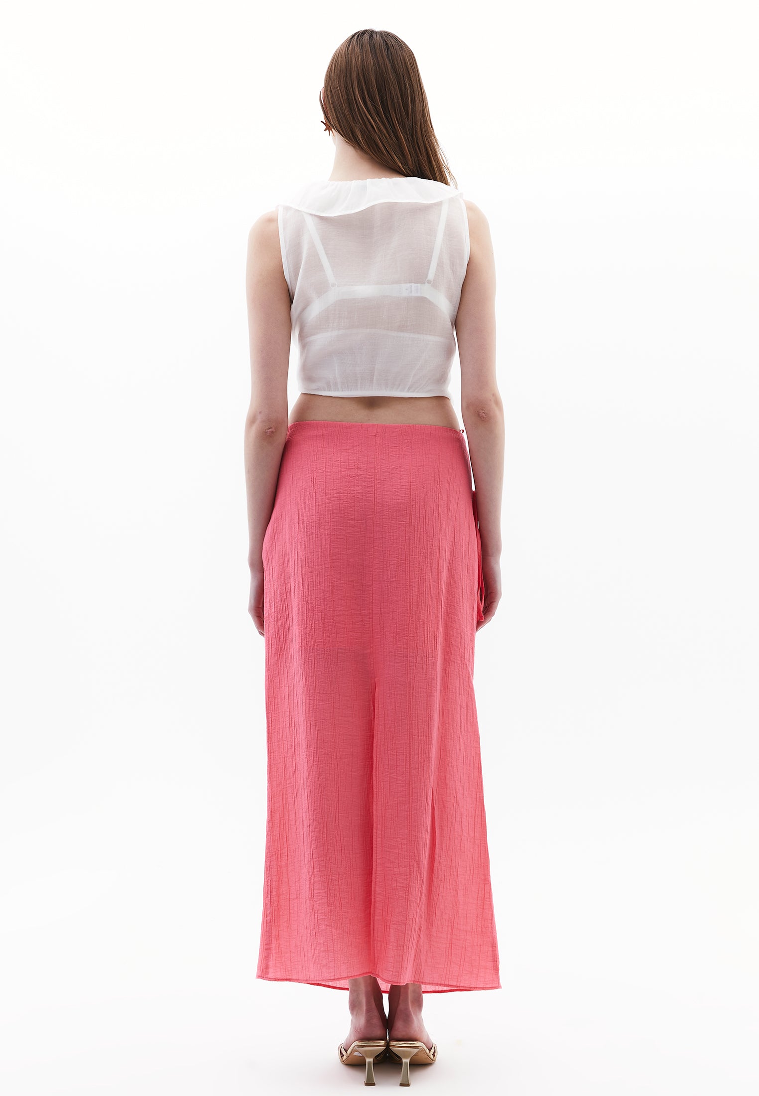 تنورة طويلة ملفوفة - ليمونادة وردية