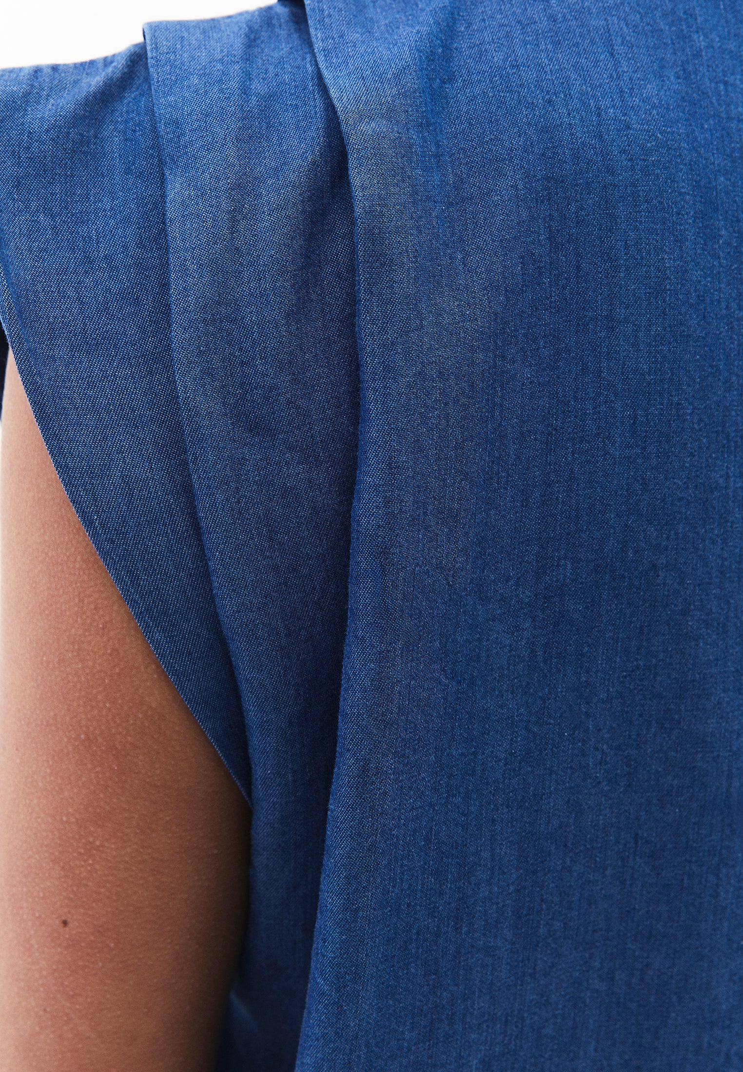 Tencel Blouse With Bow Detail - RODEO BLUE DENIM