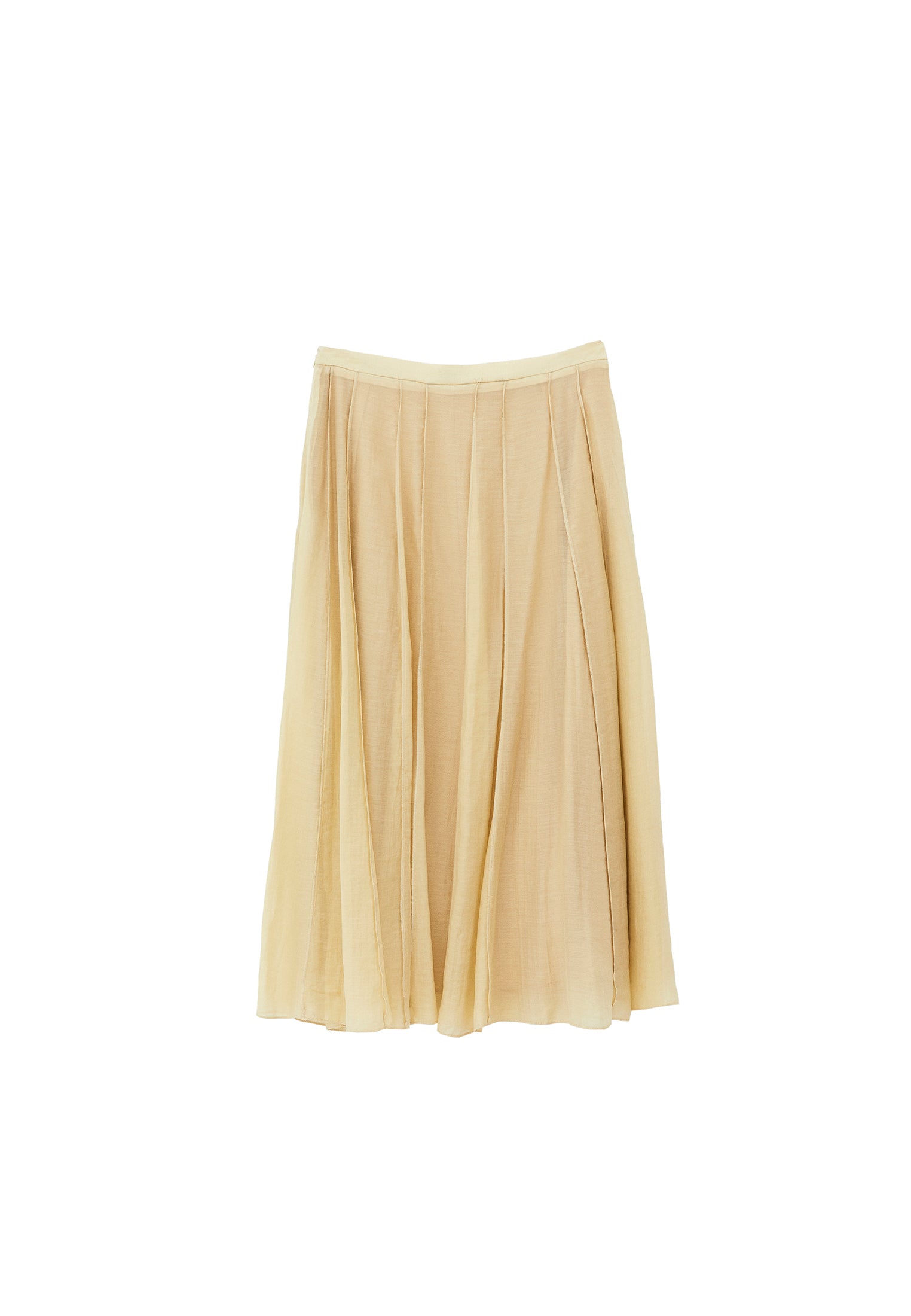 High Waist Flared Midi Skirt - SAGE GREEN