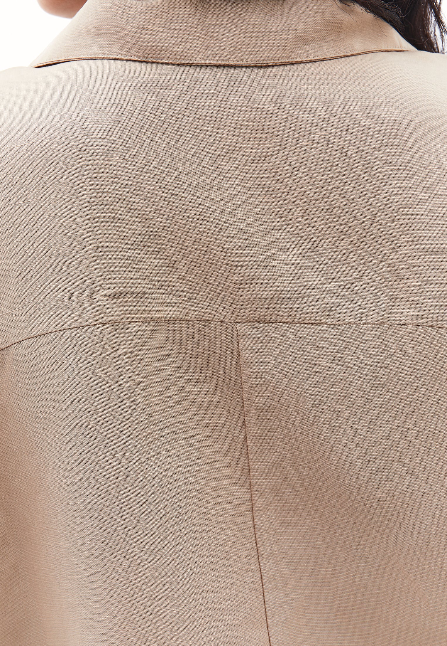 Polo Collar Oversize Blouse - SAVANNAH TAN