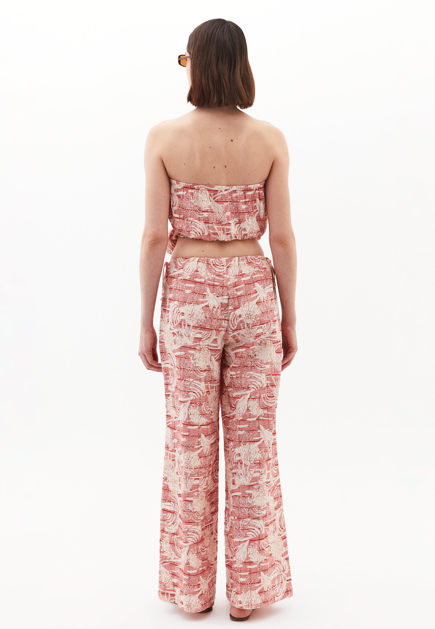 Comfortable Viscose Linen Pants - SHELL COMB