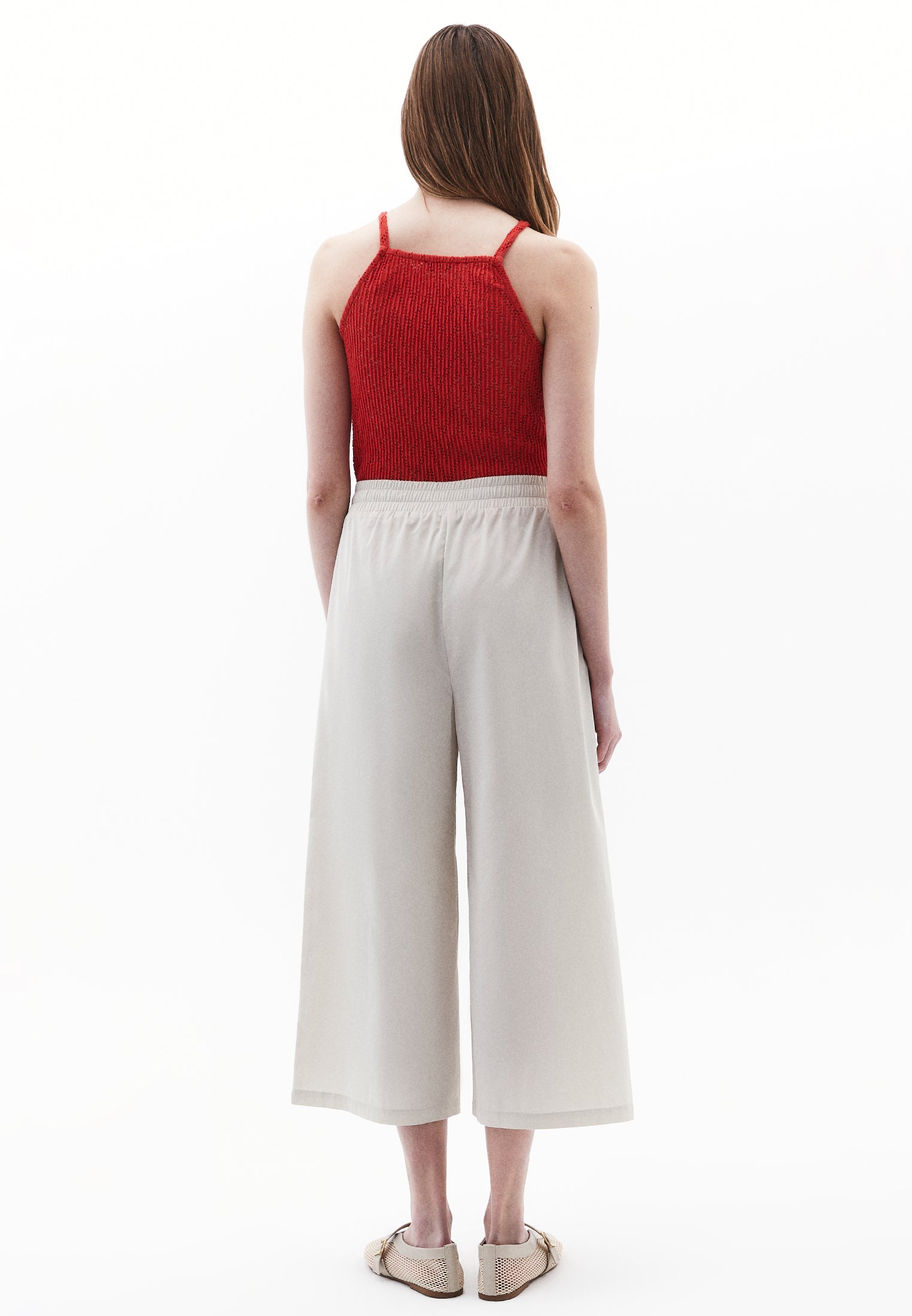 بنطال فائق الخصر عالي الخصر - البتولا الفضي