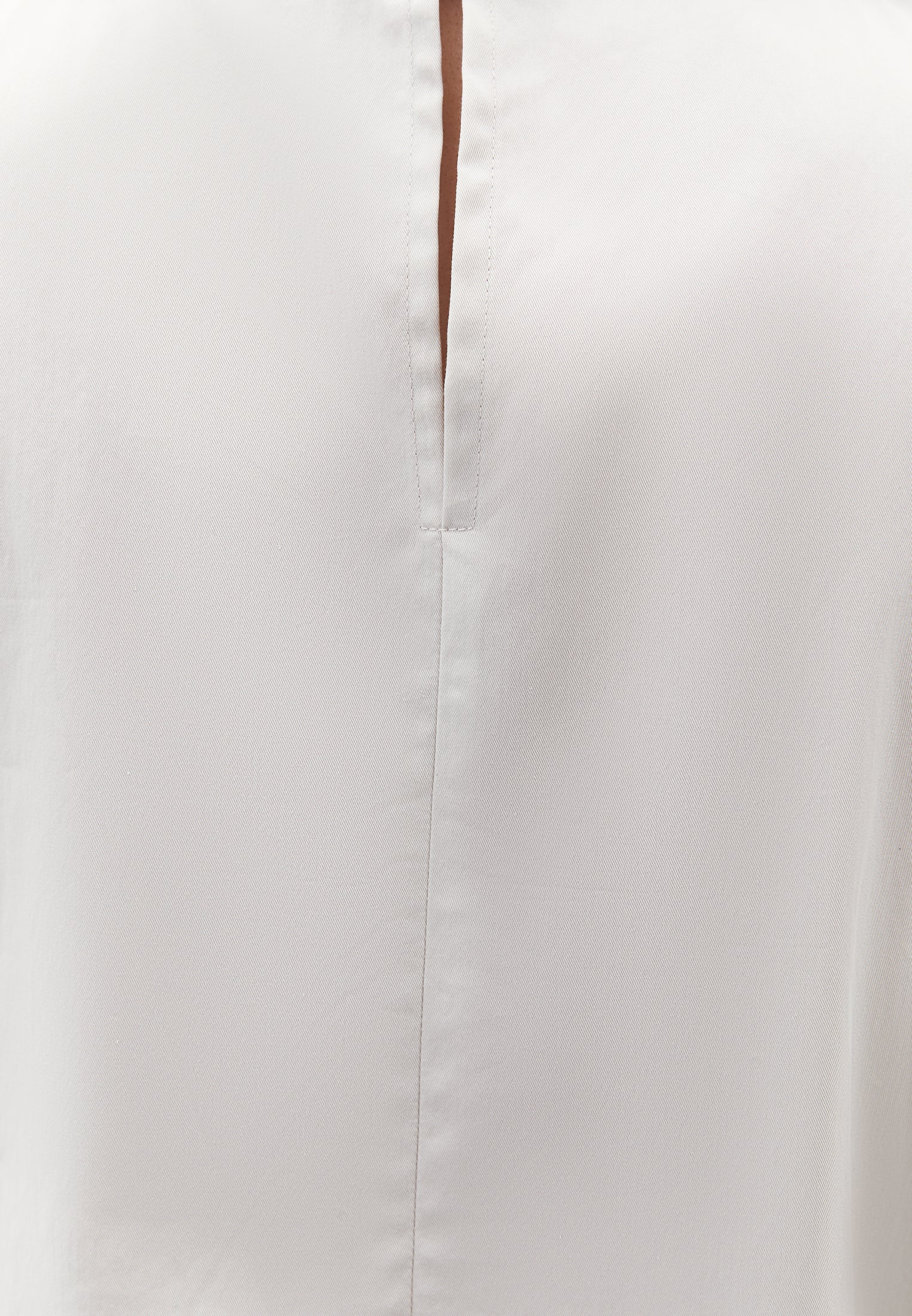 Sleeveless Tank Top With Crew Neck - SILVER BIRCH