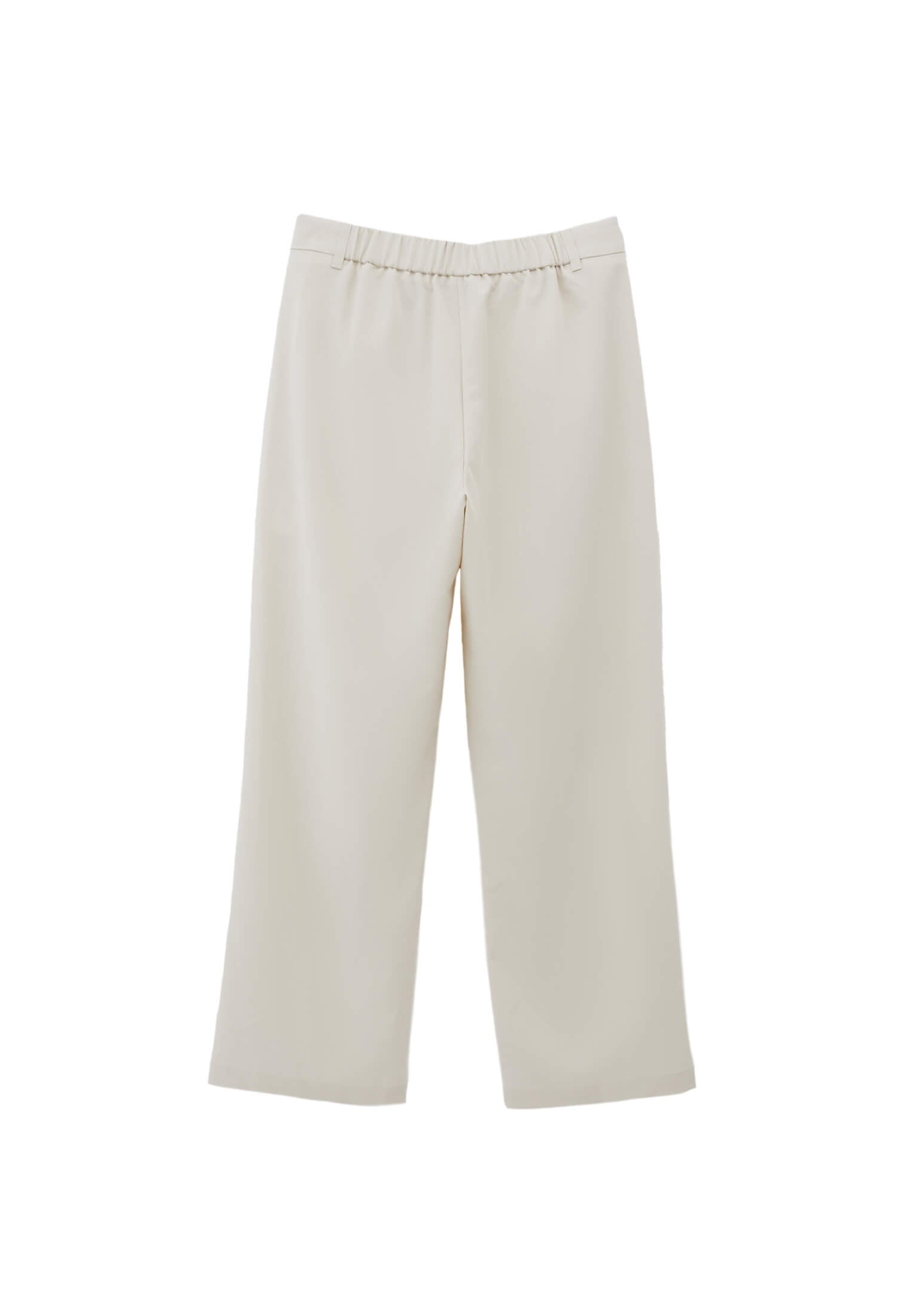 بنطلون ذو ثنيات مستقيمة الساق مستقيمة - بتولا فضي