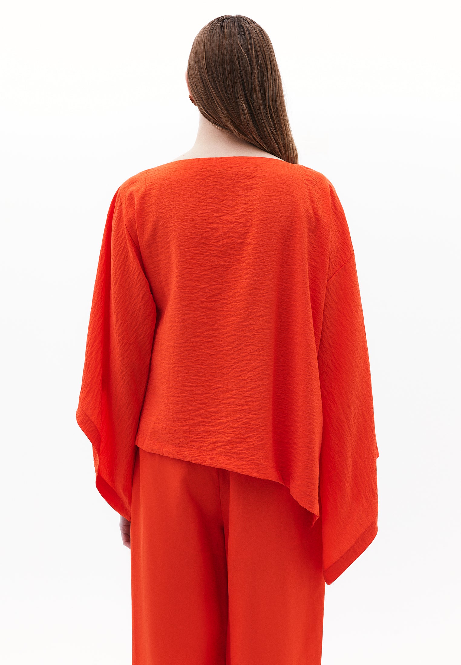 بلوزة غير متماثلة - برتقالية حارة