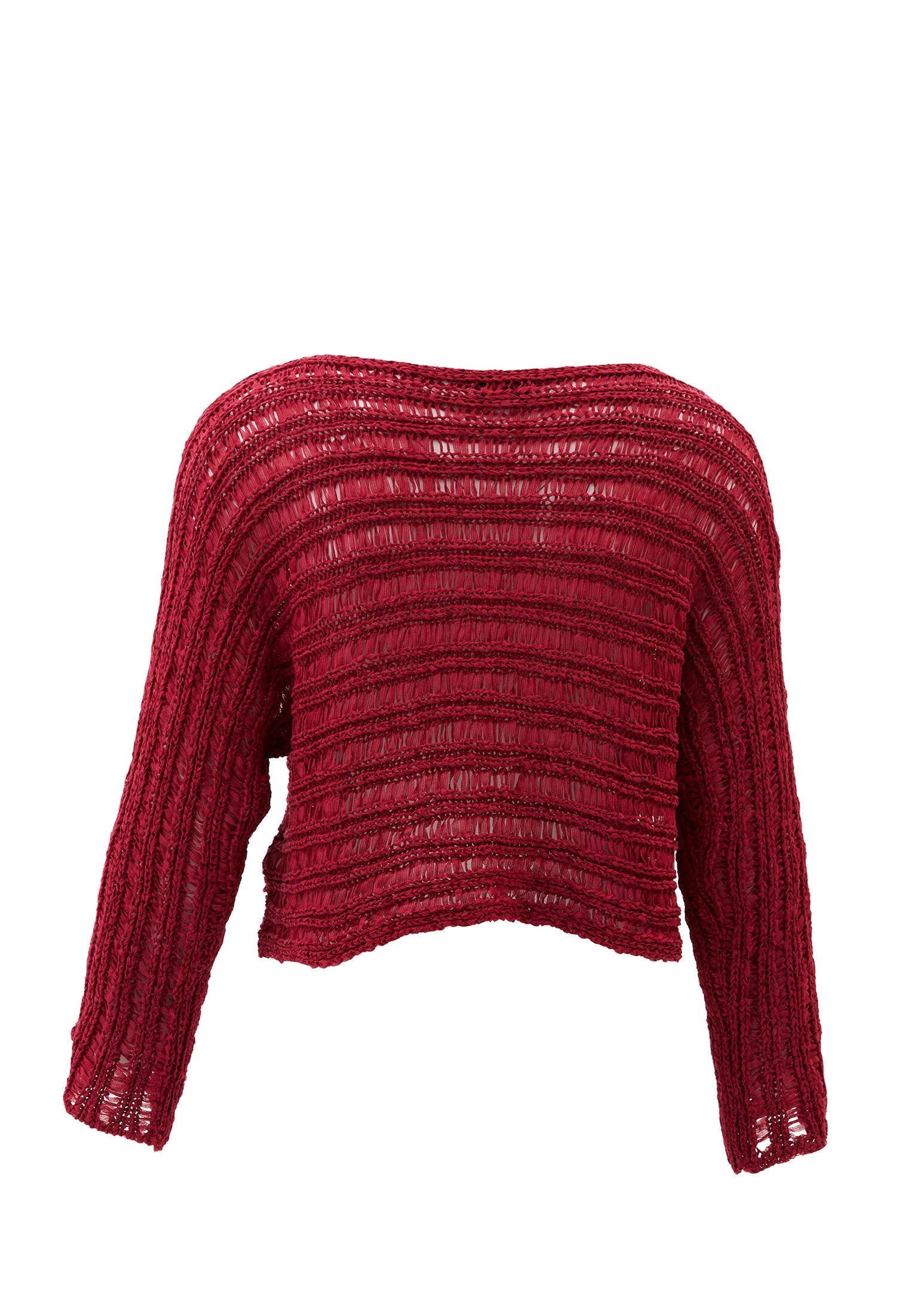 AJOUR BOAT NECK PULLOVER - VIVACIOUS